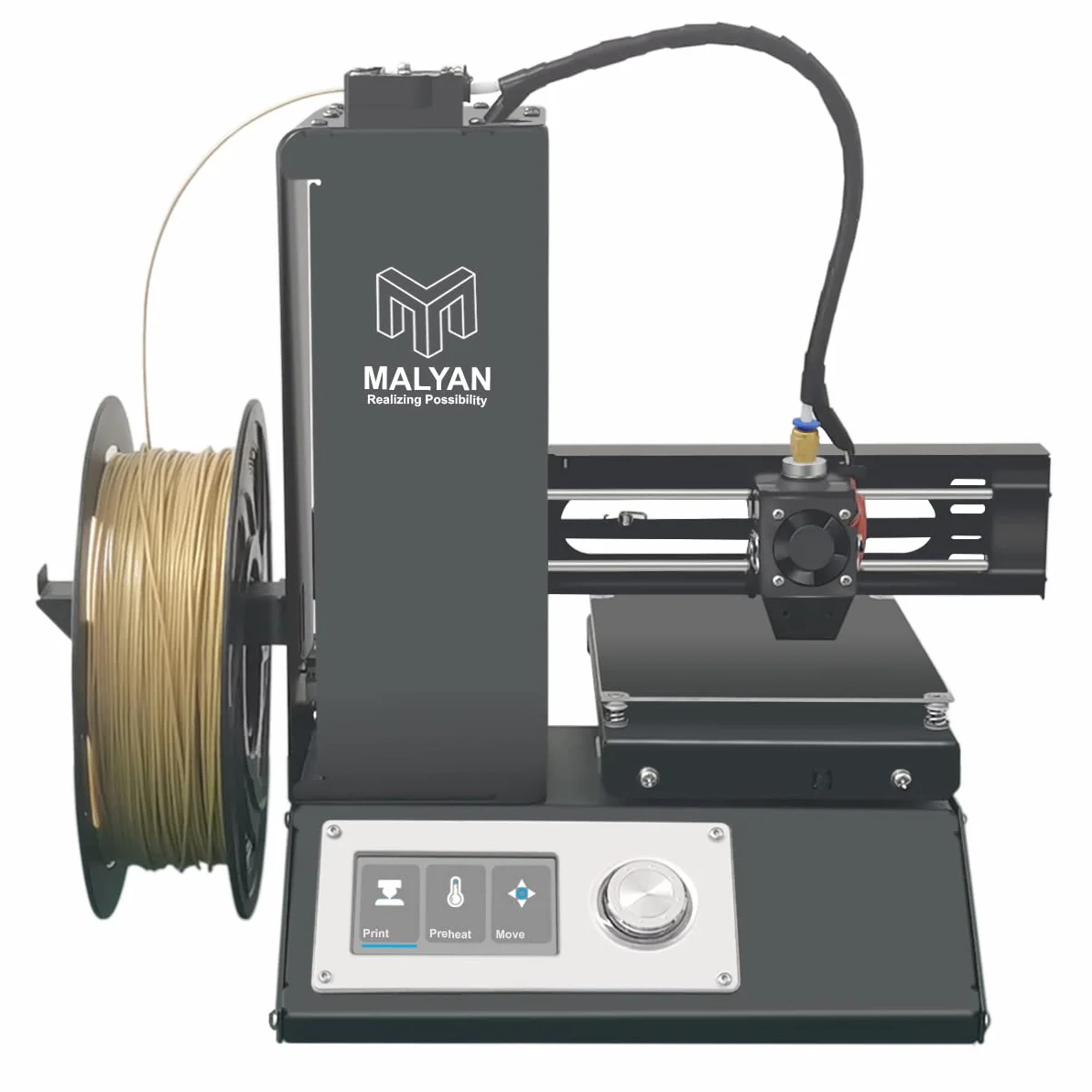 MALYAN M200 Mini drukarka 3D – Out of The Box drukarka 3D dla dzieci i początkujących, bezpłatna próbka filamentu PLA, rozmiar druku 120 x 120 x 120 mm