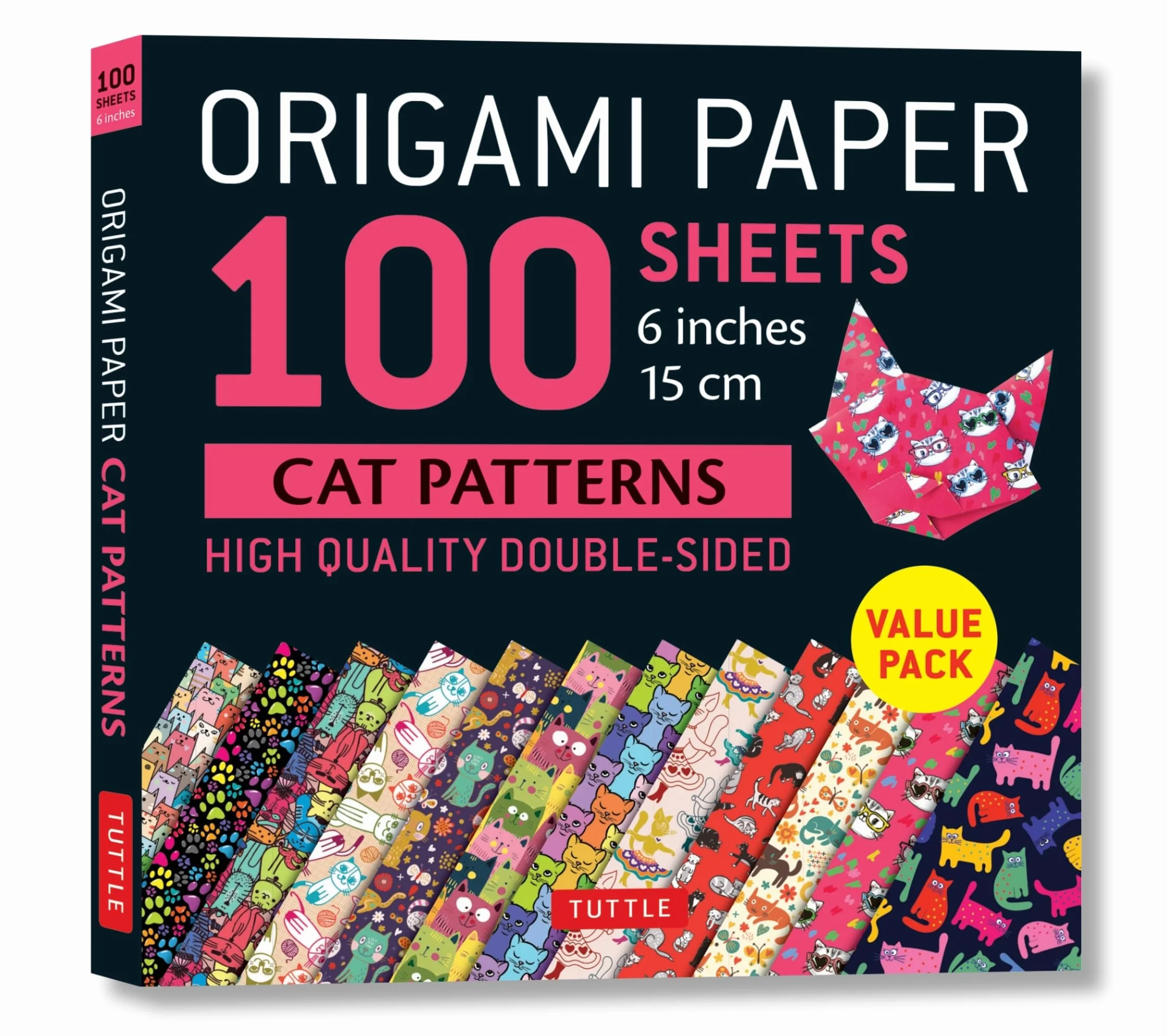 Origami Paper 100 Sheets Cat Patterns 6" (15 CM): Tuttle Origami Paper: High-Quality Double-Sided Origami Sheets Printed with 12 Different Patterns: Instructions for 6 Projects Included