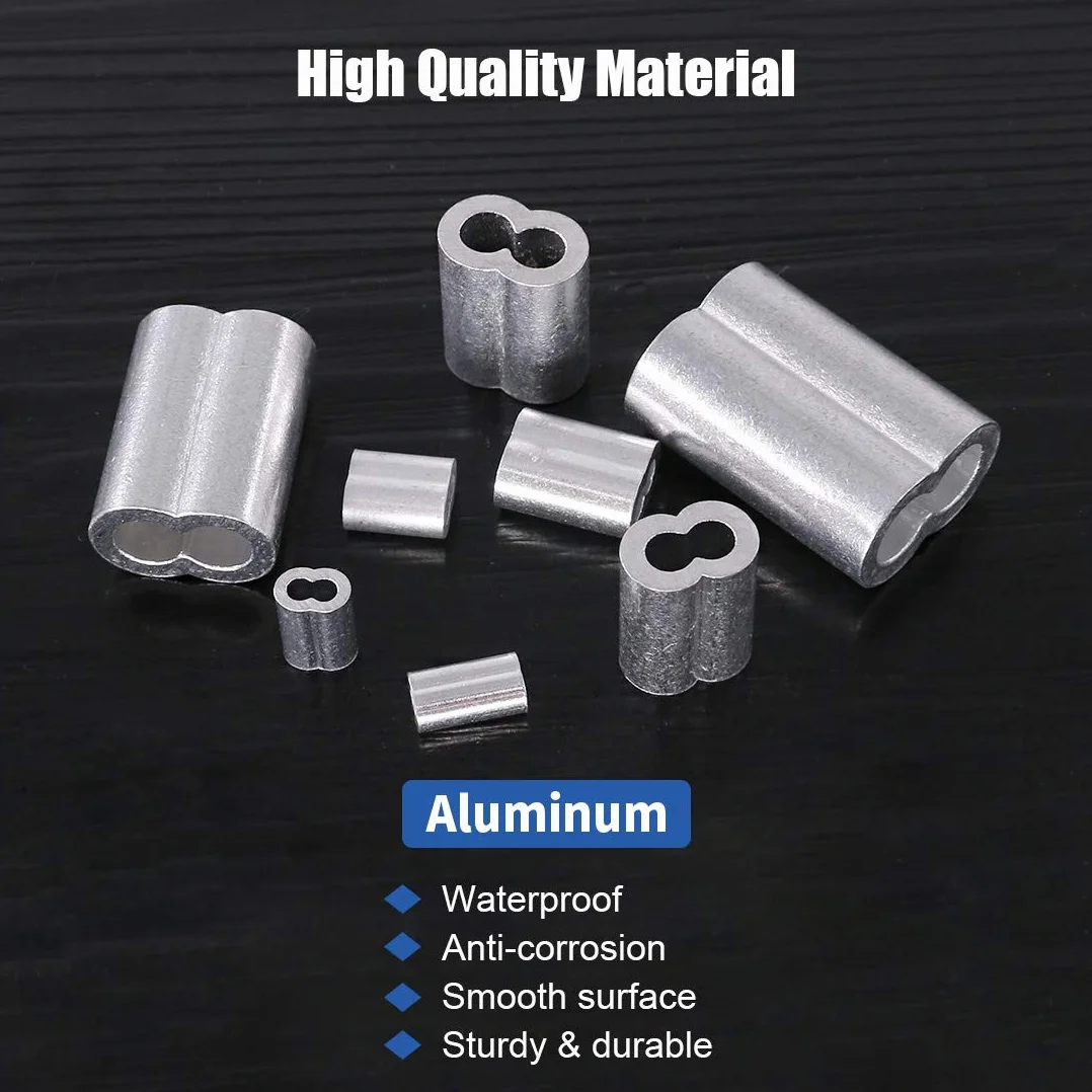 Glarks 315-częściowy aluminiowa tuleja zaciskowa z podwójną beczką M1,2-M6 do linek drucianych i kabli