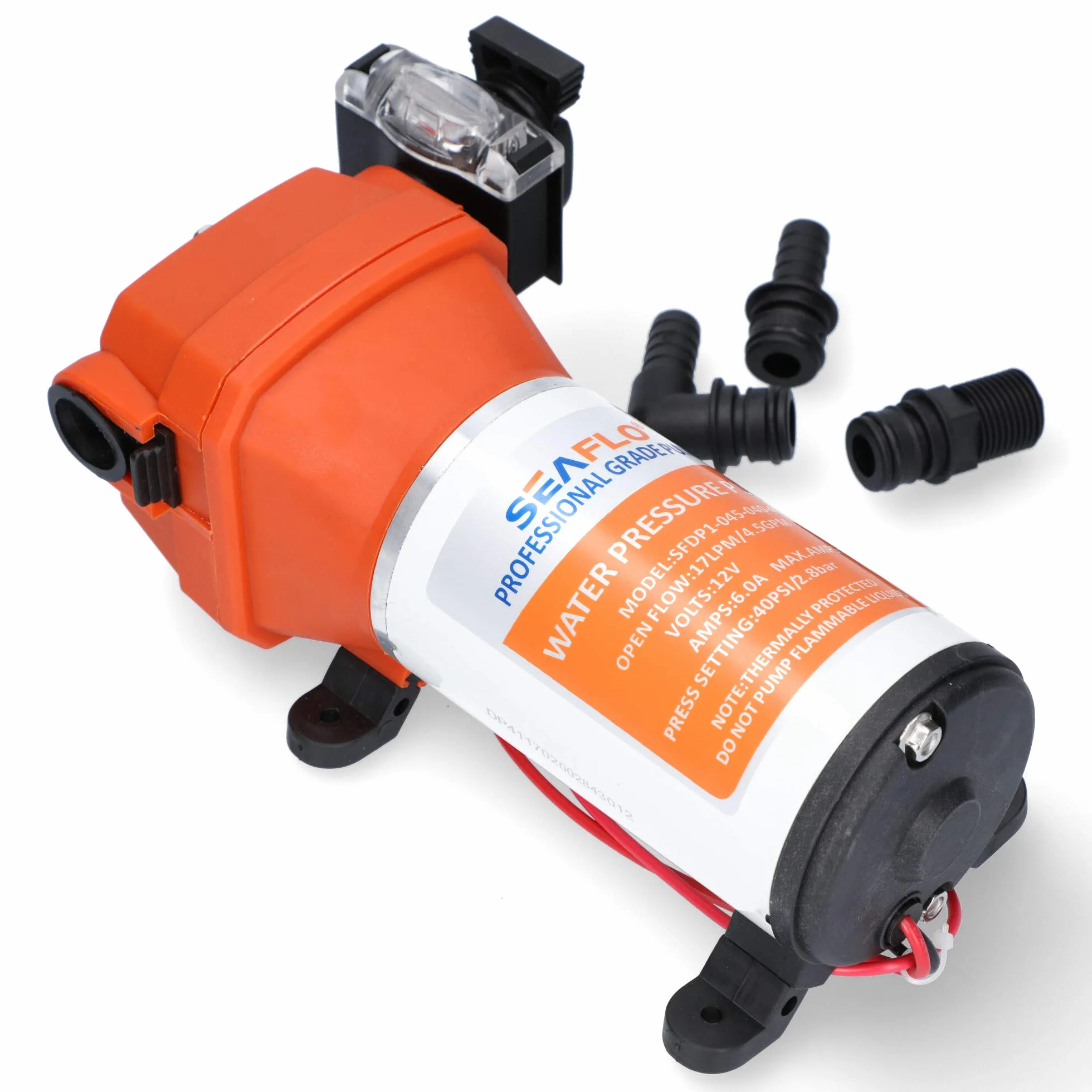 LIGHTEU Seaflo SFDP1-045-040-41 12 V, 17 LPM, 2,8 bar, 4-komorowa pompa membranowa