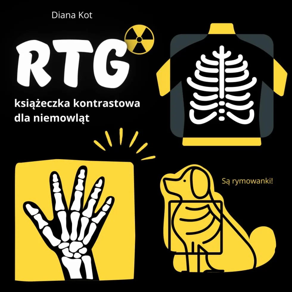 RTG Książeczka Kontrastowa Dla Niemowląt | Rymowanki | pierwsza książka dla dziecka: Moja pierwsza książeczka biało-czarna | Kontrasty dla maluchów, książeczka po polsku dla dzieci