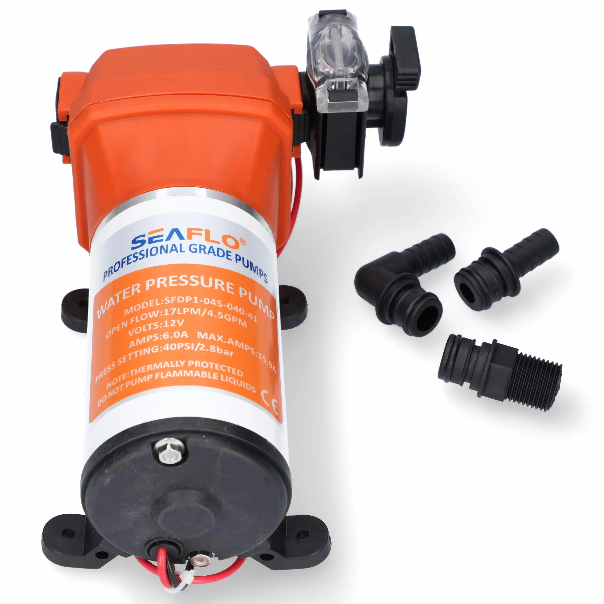 LIGHTEU Seaflo SFDP1-045-040-41 12 V, 17 LPM, 2,8 bar, 4-komorowa pompa membranowa