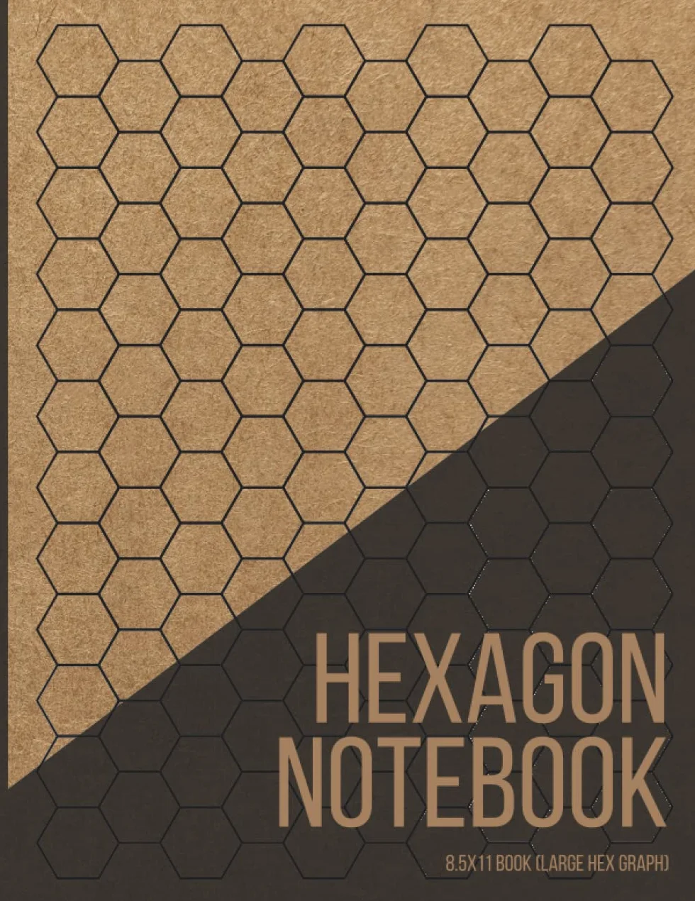 Hexagon Paper: Large Hex Graph Notebook for Drawing Organic Chem Structures or Map Tiles Maker