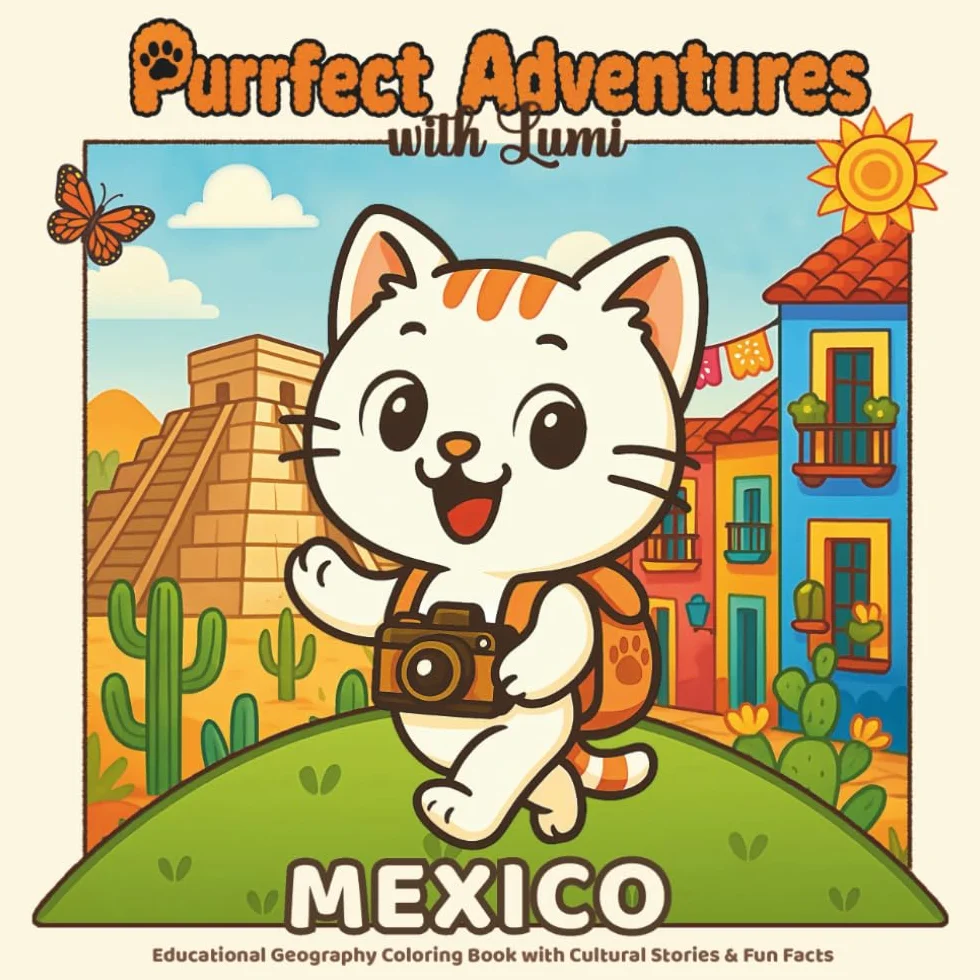 Purrfect Adventures with Lumi - Mexico: A festive coloring journey through culture, cacti and Día de los Muertos fun