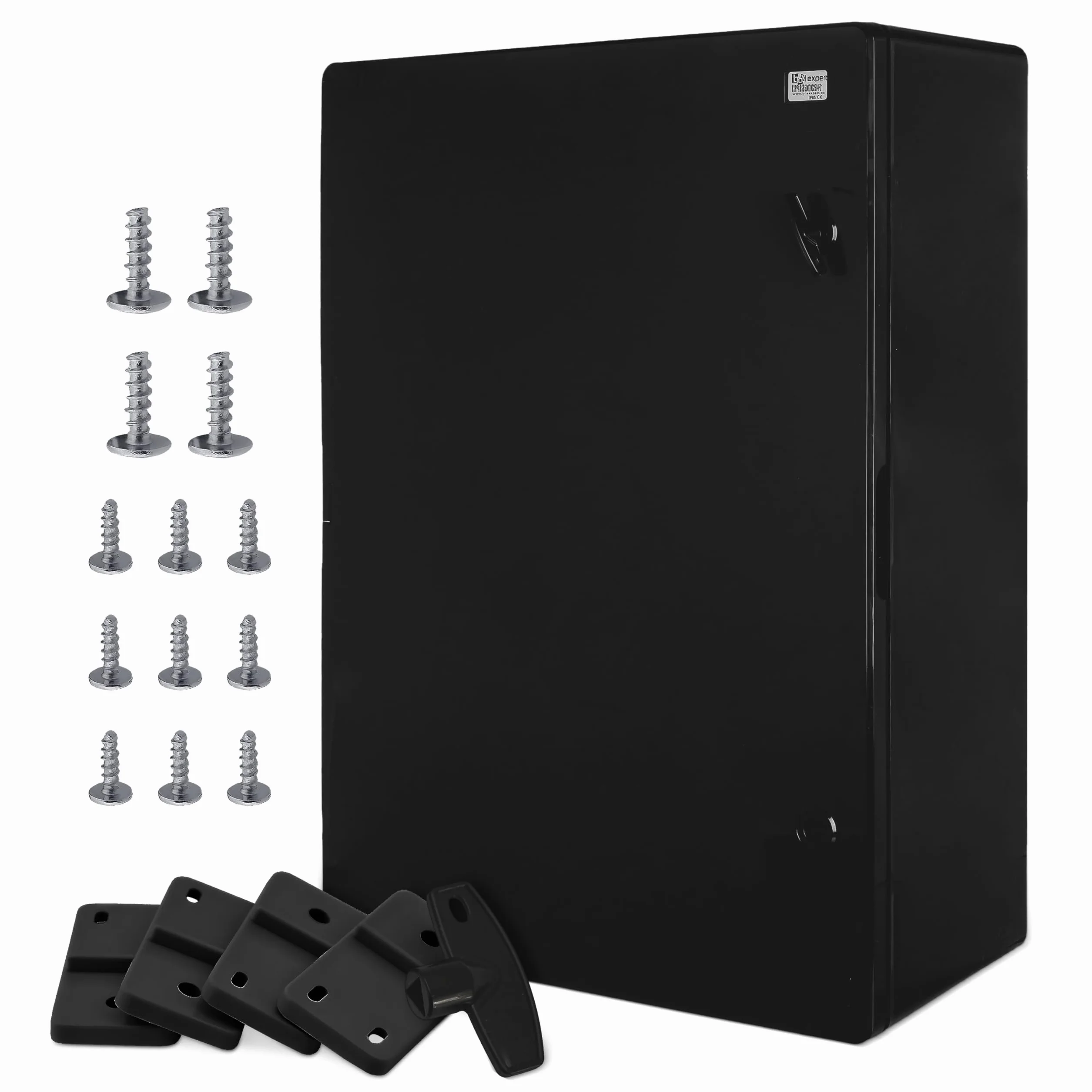BOXEXPERT skrzynka rozdzielcza zewnętrzna IP65 ABS 700x500x250mm Fleet, wodoszczelna, szafa sterownicza/ścienna, obudowa przemysłowa pusta, czarna