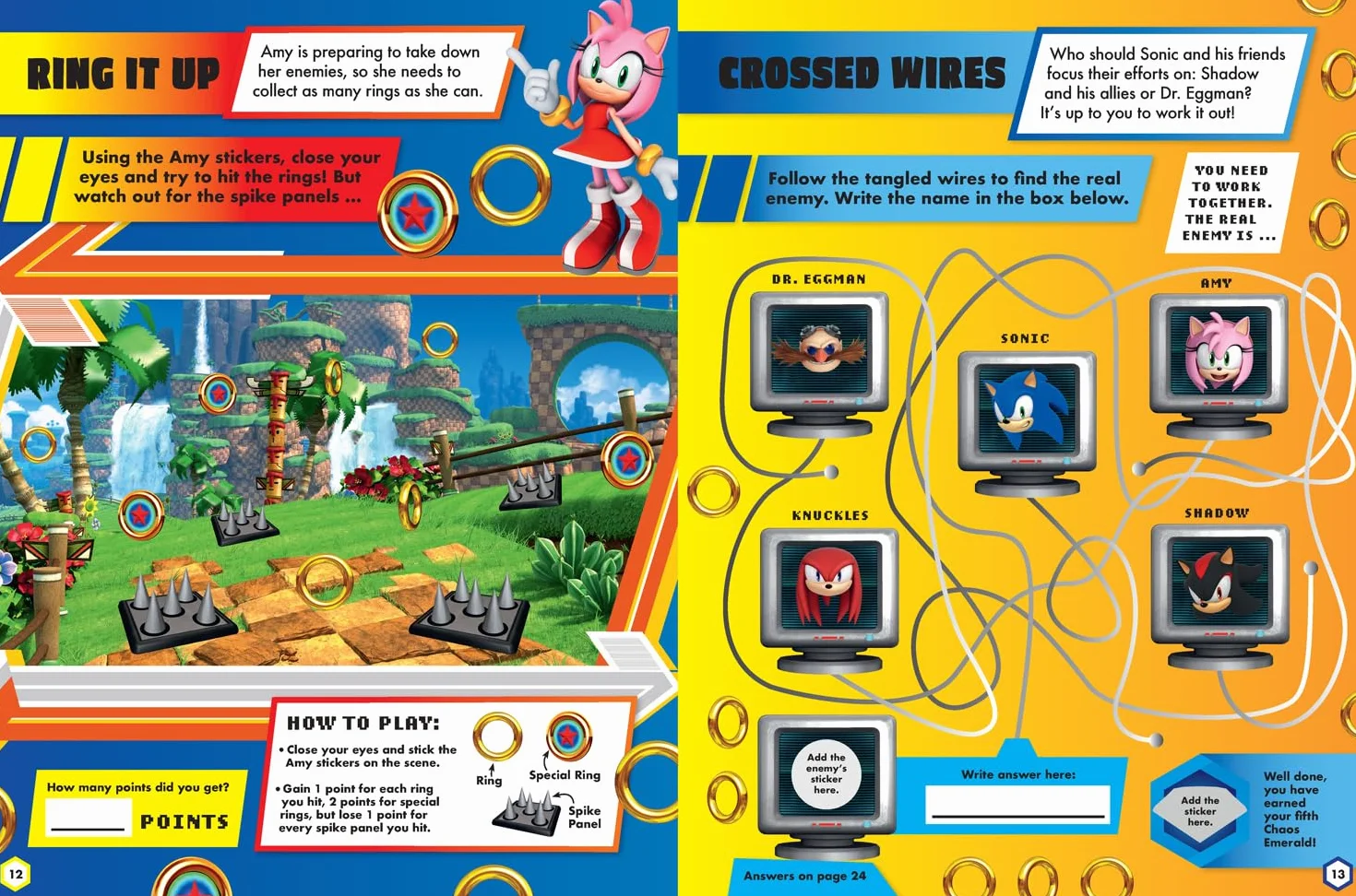 Sonic the Hedgehog Sticker Quest: Sonic vs Shadow: Sticker Activity Book packed with puzzles and over 200 stickers! Perfect for fans of the games, movies and TV shows