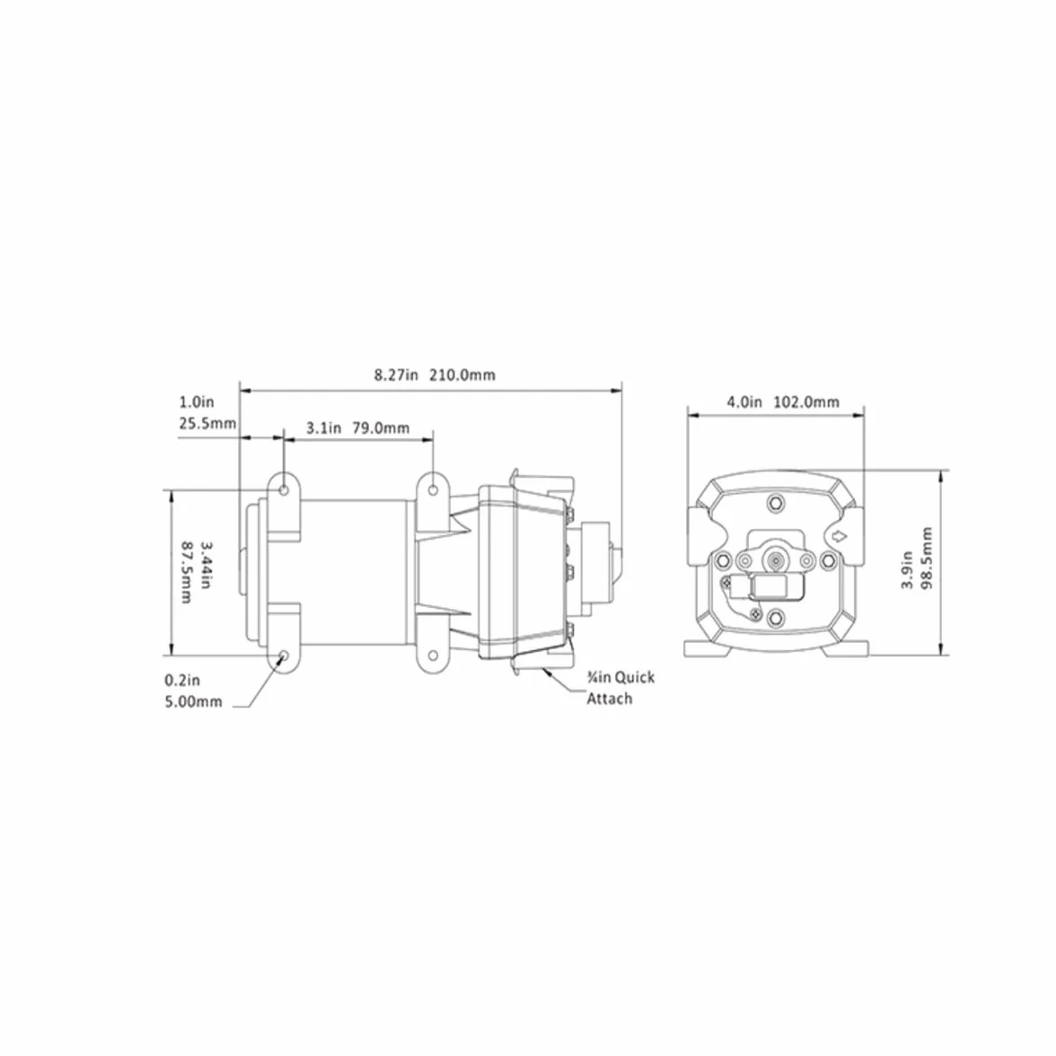 LIGHTEU Seaflo SFDP1-045-040-41 12 V, 17 LPM, 2,8 bar, 4-komorowa pompa membranowa