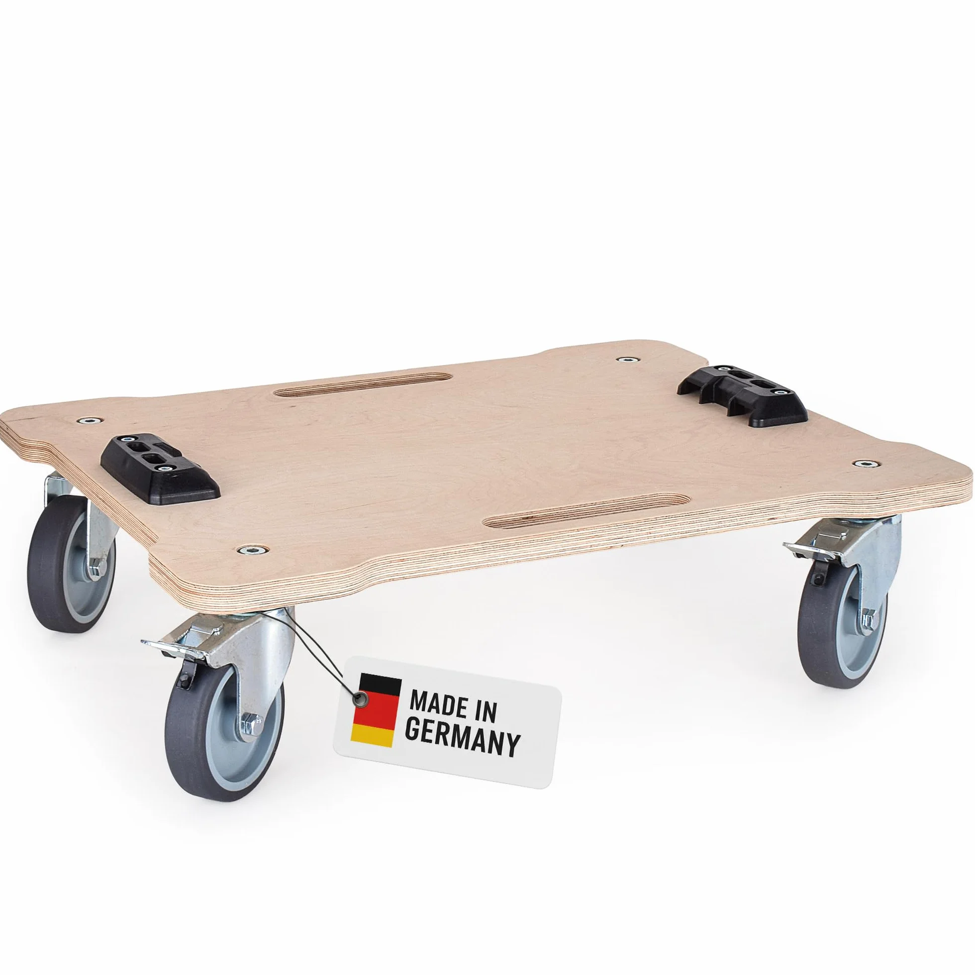 WFIX Podstawa systemu roboczego do systemów L-BOXX | Wózek transportowy z drewna brzozowego do 350 kg | 2 przemysłowe kółka obrotowe z hamulcem | Wózek warsztatowy
