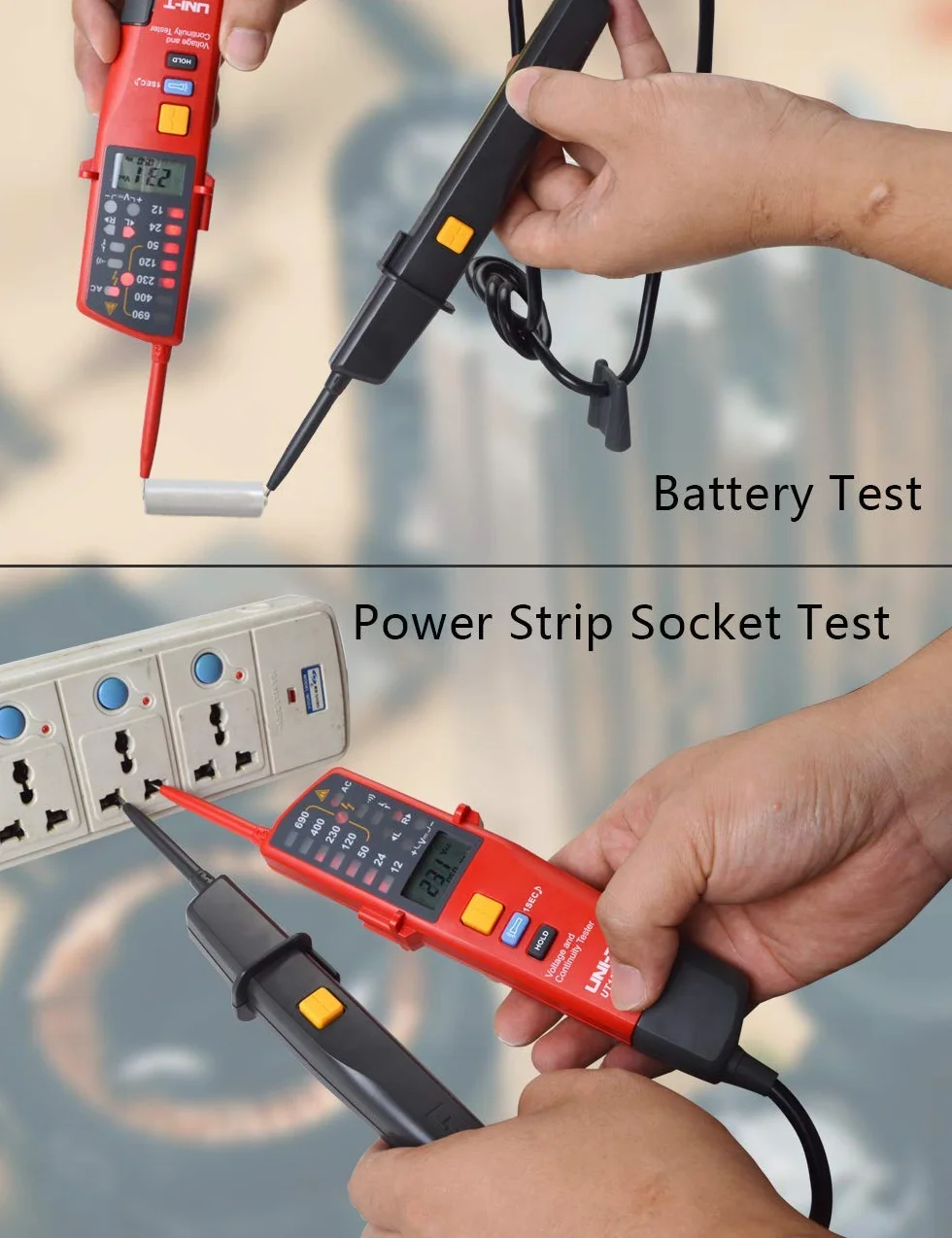 UNI-T UT18C Tester napięcia i ciągłości - Cyfrowy LCD Tester Automatyczne wykrywanie napięcia Zakres Zakres z wyświetlaczem LED
