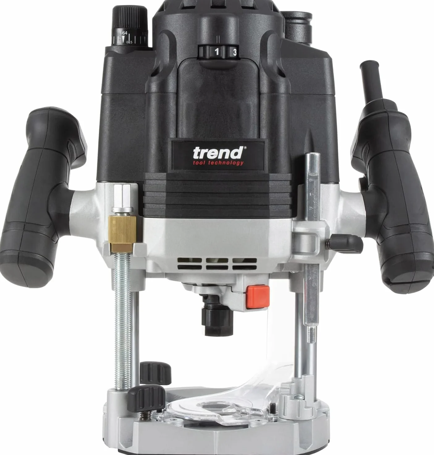 Trend T8 Frezarka Zanurzeniowa Dwumodalna 12mm do Warsztatu, Zaprojektowana do Użytku Ręcznego i na Stołach, 2200W, 230V, Czarny, T8EK/EURO