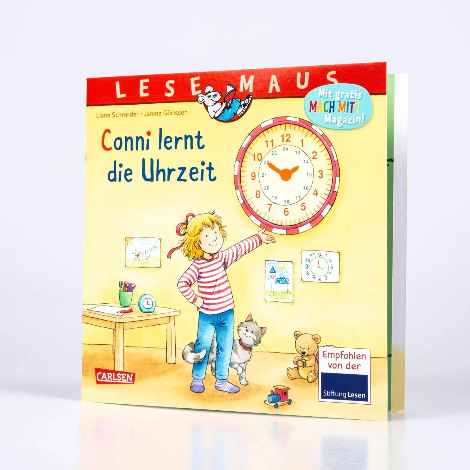LESEMAUS 190: Conni lernt die Uhrzeit