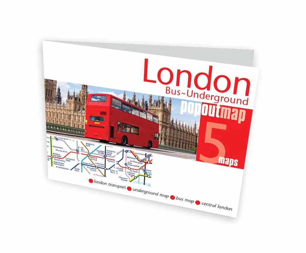 London Bus Underground Doubl: Pocket-size, pop up map showing London's bus network and entire tube network