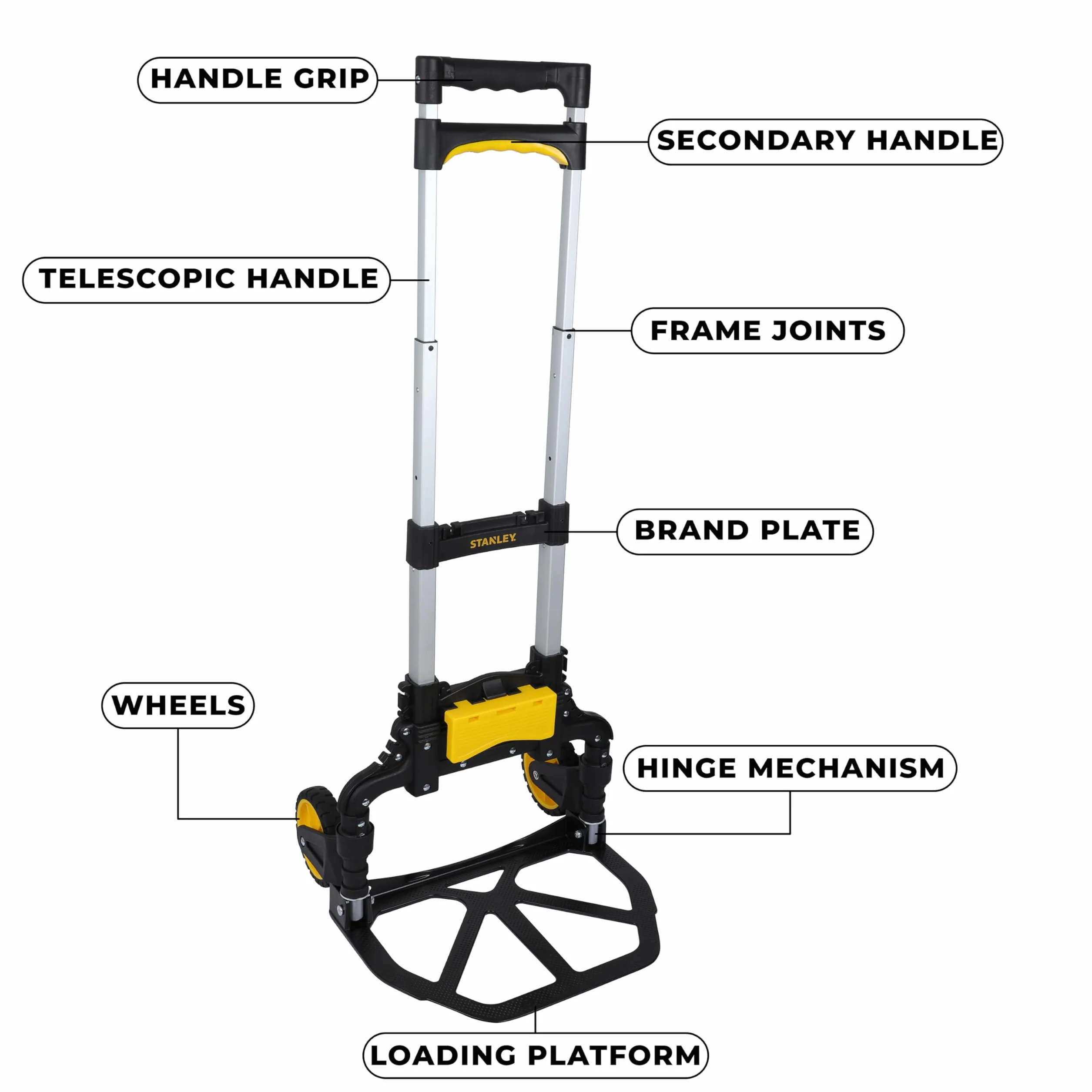 Stanley SXWTD-FT501 Składany Wózek Transportowy, Srebrny/Czarny, 70 kg