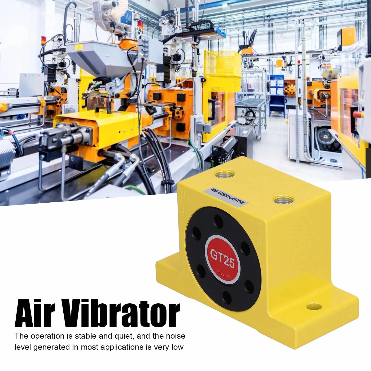 Wibrator Pneumatyczny Joyzan, Oscylator Powietrza Turbina GT25 Platforma Mechaniczna Materiały Wibracyjne Obrót Mimośrodowy Bezpieczeństwo Przemysłowe Stabilny Cichy Tłumik Cichy