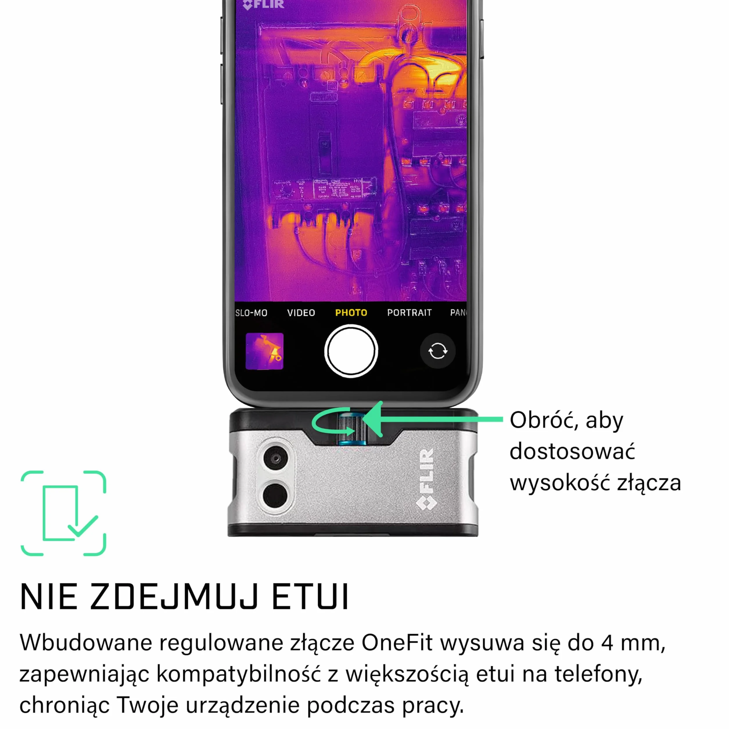 Flir One Kamera Termowizyjna Do Smartfonów iOS iPhone 15 USB-C 240x180 Superrozdzielczość
