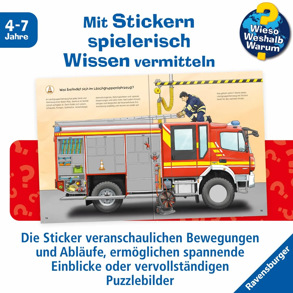 Wieso? Weshalb? Warum? Stickerheft: Feuerwehr