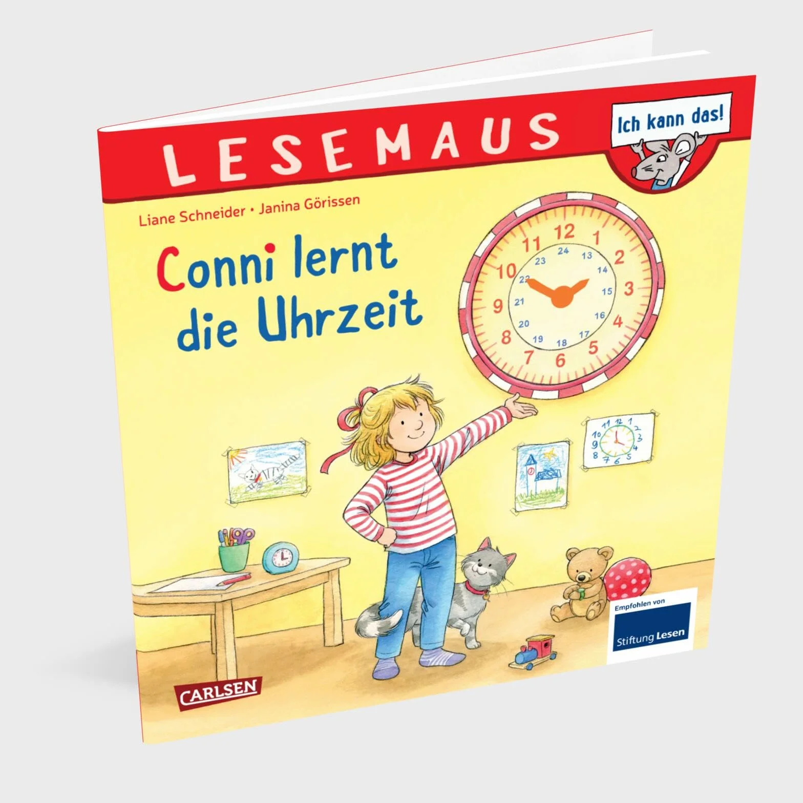 LESEMAUS 190: Conni lernt die Uhrzeit