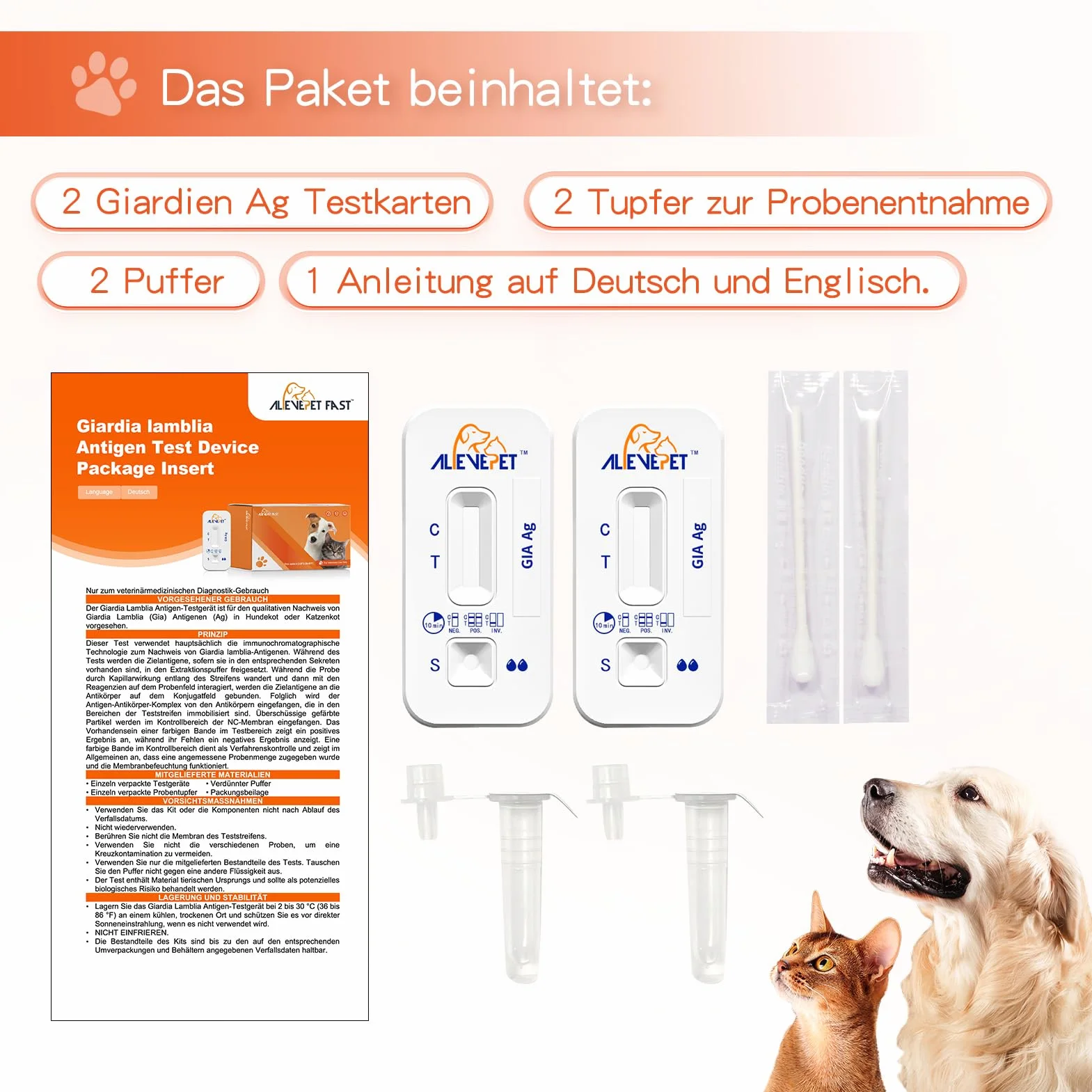 7 testów Giardia szybki test dla psów i kotów – test Giardia niezawodny jako test na pasożyty jelitowe i biegunkę – dla psów i kotów w Giardia