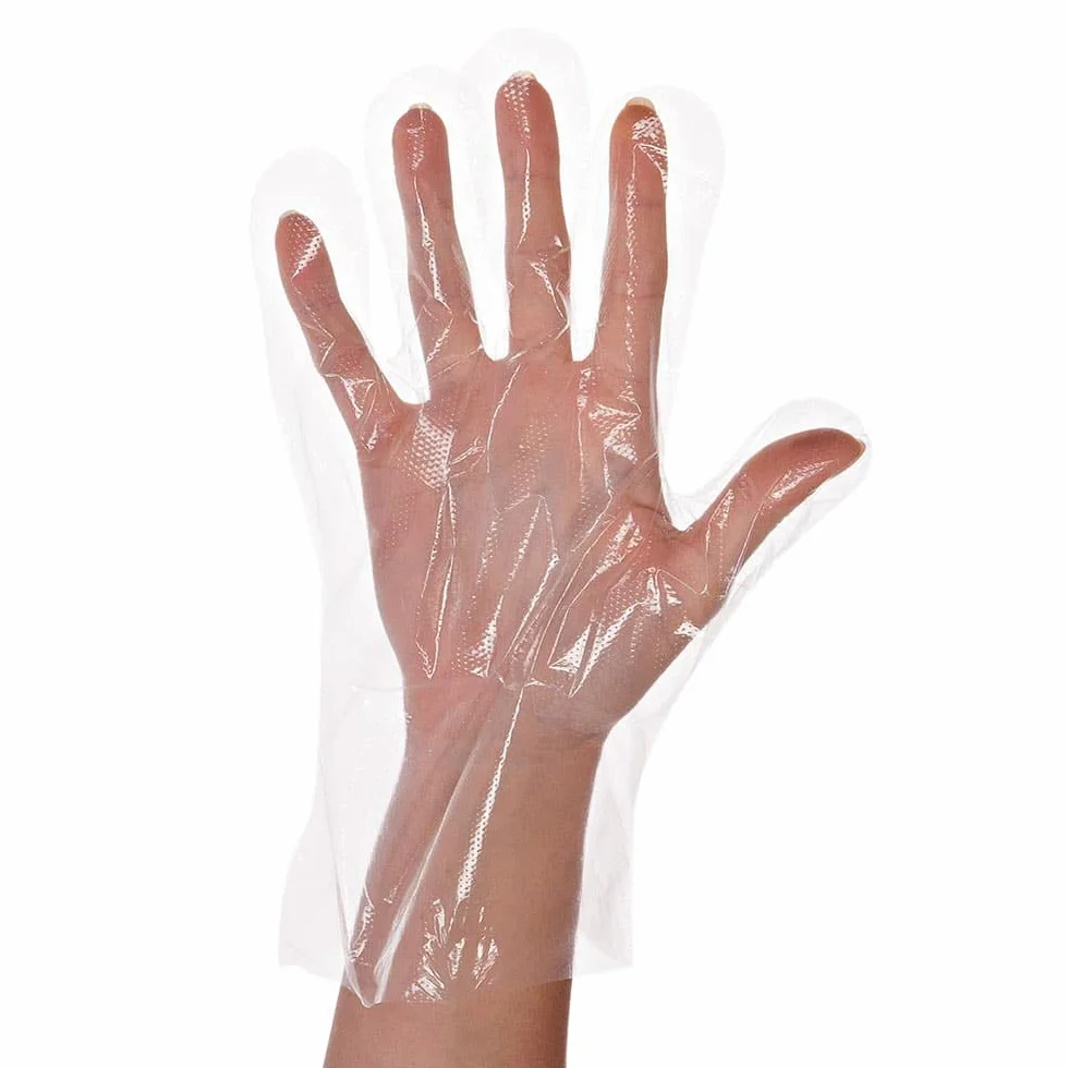 Hygostar LDPE rękawice POLYCLASSIC SOFT przezroczyste, młotkowane, rozmiar L