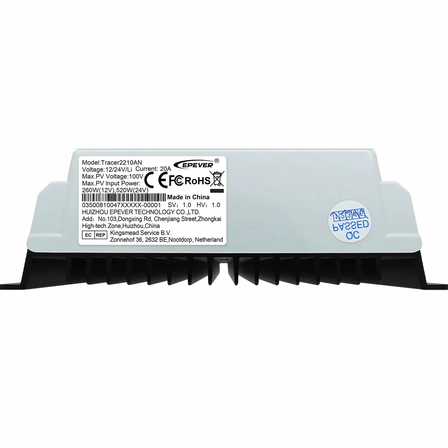 EPEVER® MPPT Tracer-AN G3 – Tracer2210AN G3 Regulator Ładowania, 20A, 12/24VDC auto work, PV 100V, Wyświetlacz LCD, Wspólne uziemienie ujemne