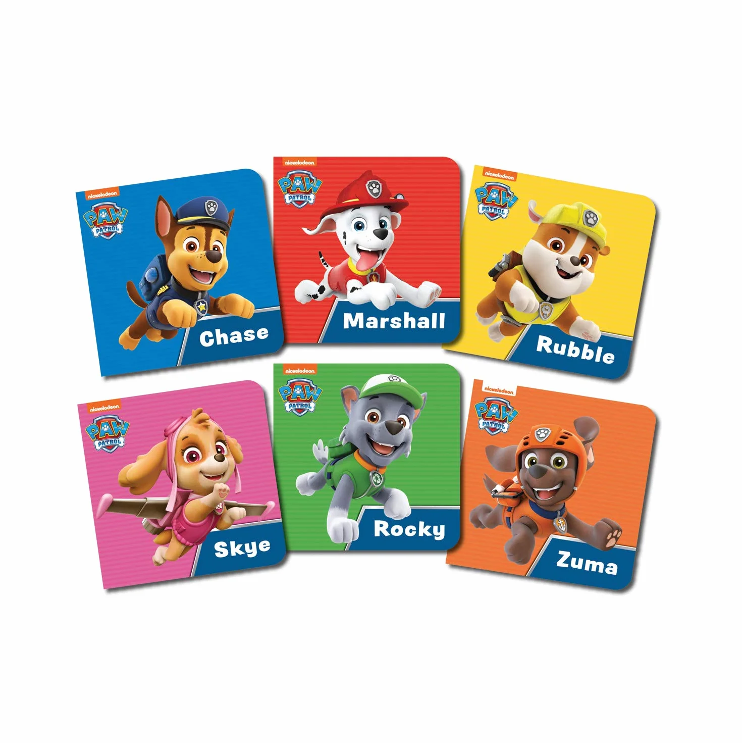 Paw Patrol Pocket Library: Six illustrated story mini board books for children aged 1, 2, 3, 4 based on the Nickelodeon TV Series