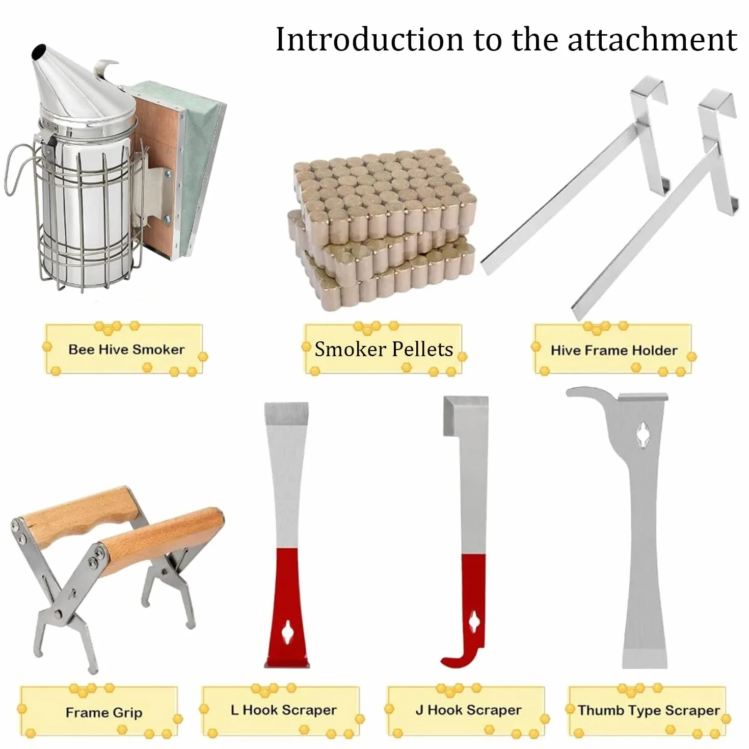 Akcesoria dla pszczelarzy, Beekeeping Supplies dłuto kijkowe, 27 szt., akcesoria pszczelarskie, narzędzia pszczelarskie i akcesoria, zawiera szczotkę pszczelą, haczyk J itp., dla profesjonalnych