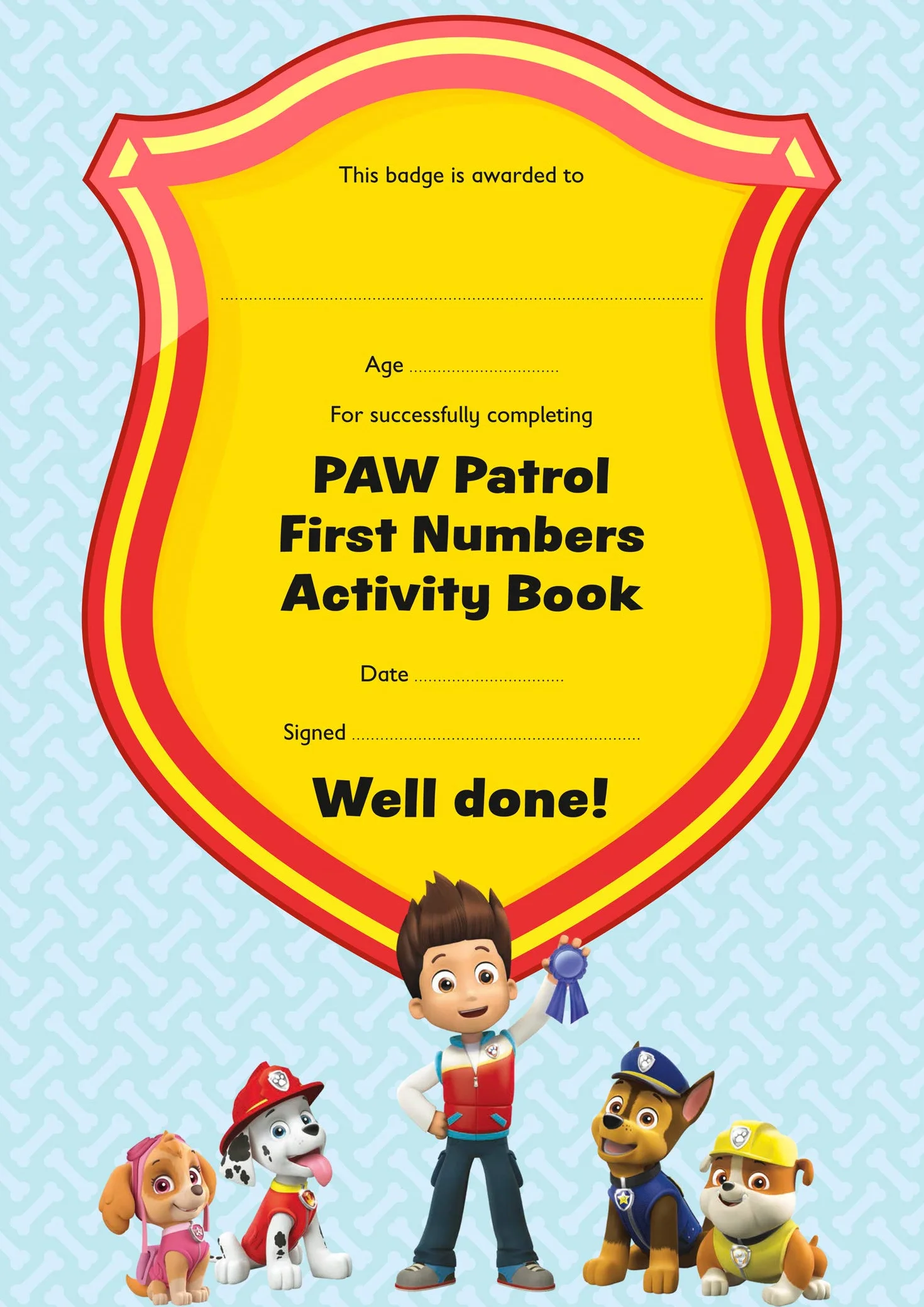PAW Patrol First Numbers Activity Book: Have fun learning to read, write and count with the PAW Patrol pups