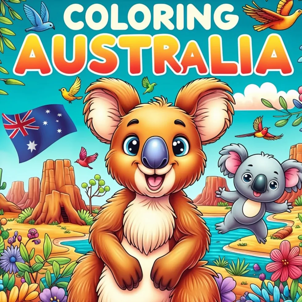 Coloring Australia: Exploring the Wildlife of Australia with 31 Different Animals and Motives
