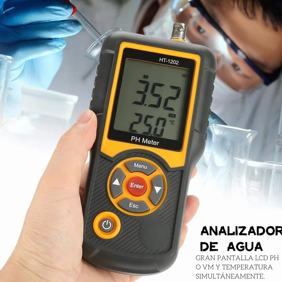 HT-1202 Cyfrowy tester wody, precyzyjny tester jakości wody Tester pH mV Miernik temperatury 0~14PH