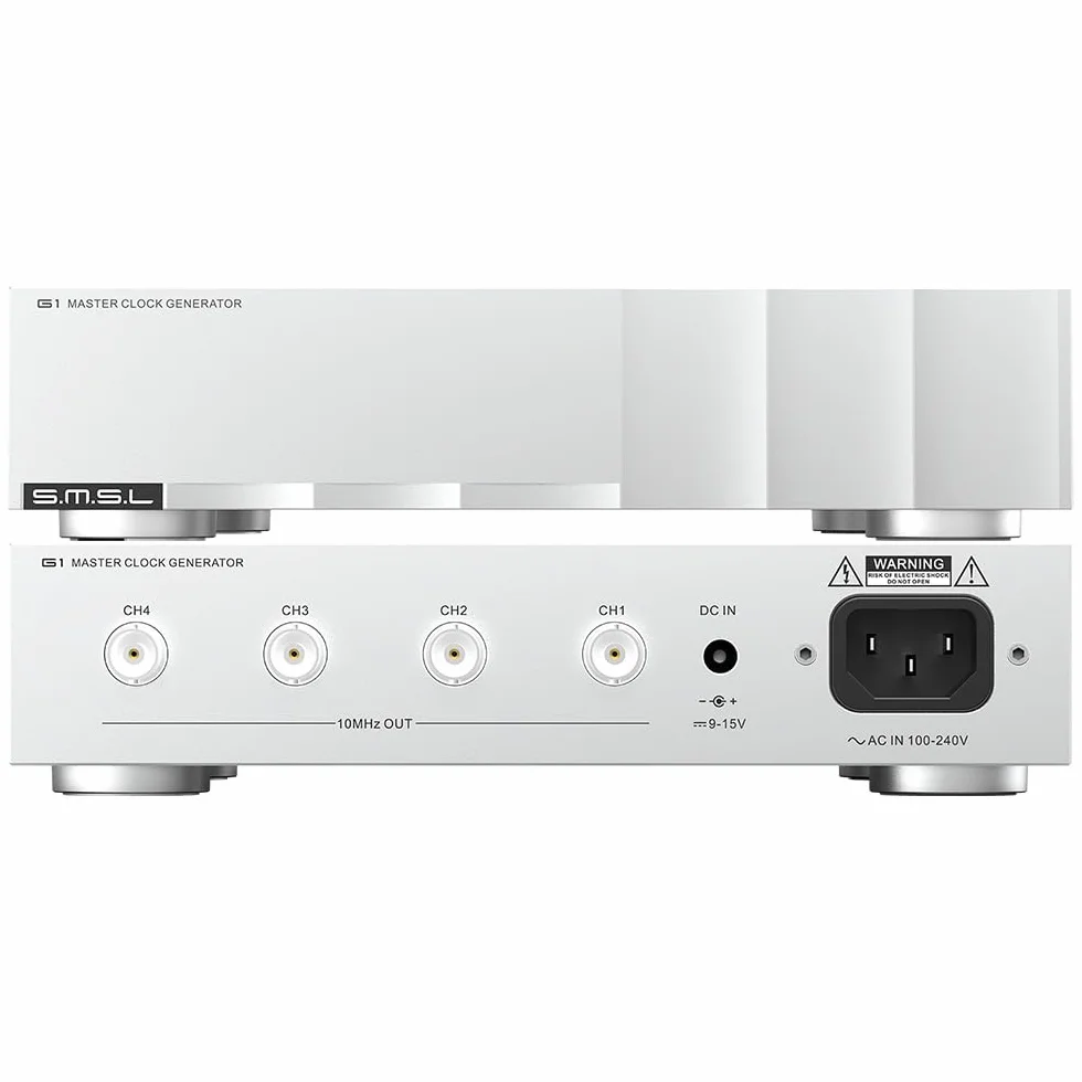 SMSL G1 Hi-Fi Audio zewnętrzny zegar główny, wysokiej precyzji OCXO, napęd wielokanałowy + liniowy zasilacz, poprawia jakość dźwięku dla odtwarzaczy/odtwarzaczy/dekoderów, kompatybilny z T2/D2R/P2