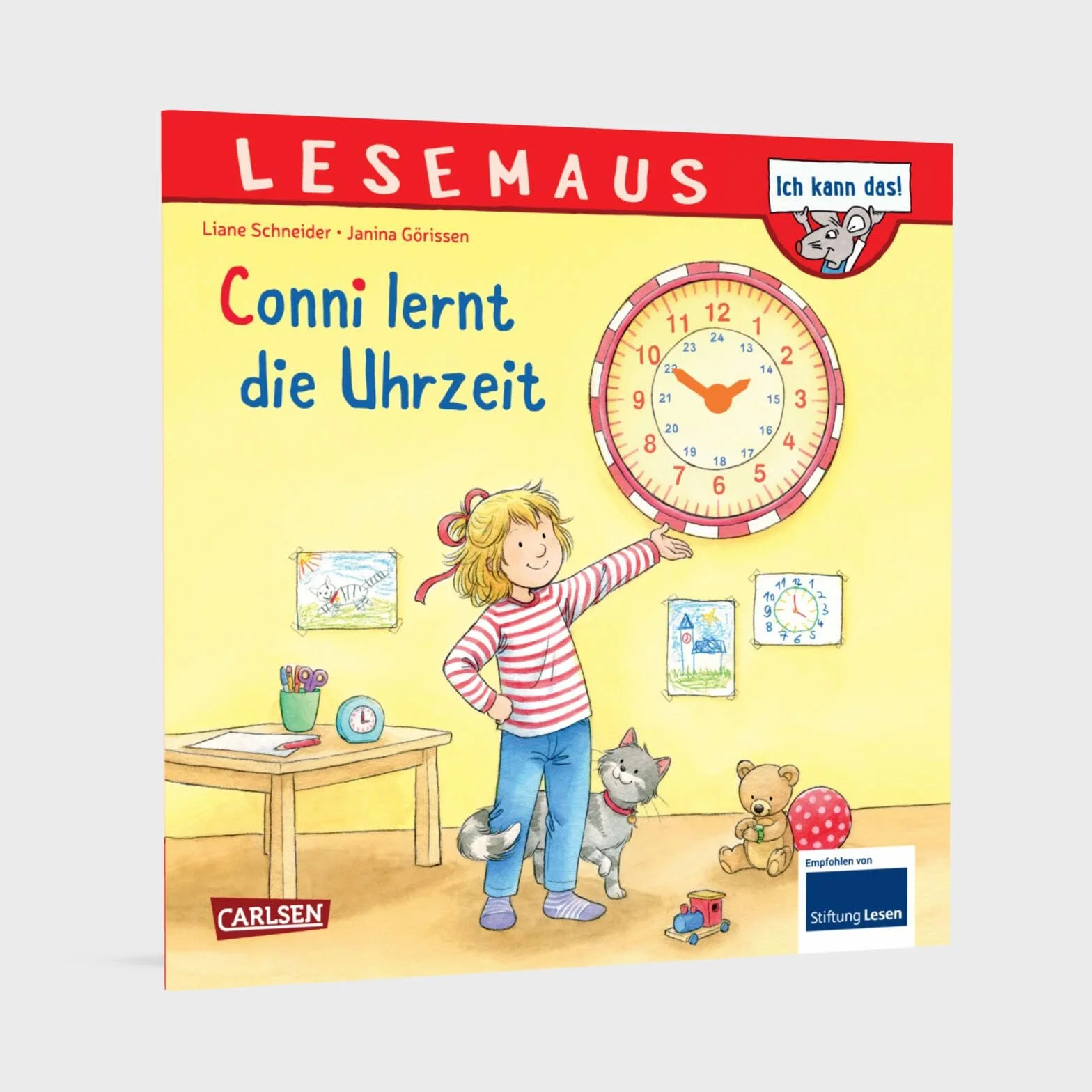 LESEMAUS 190: Conni lernt die Uhrzeit
