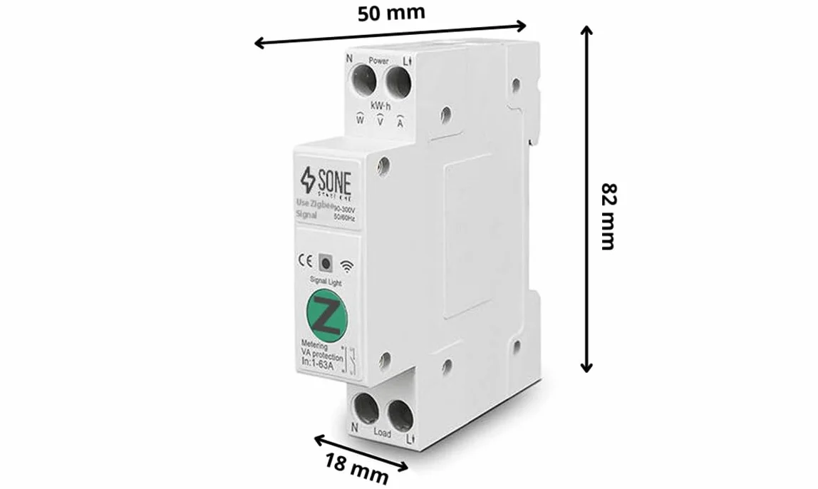 Przekaźnik ZIGBEE 63A TUYA SMART Z POMIAREM DIN ZDALNE STEROWANIE BEZPIECZNIK