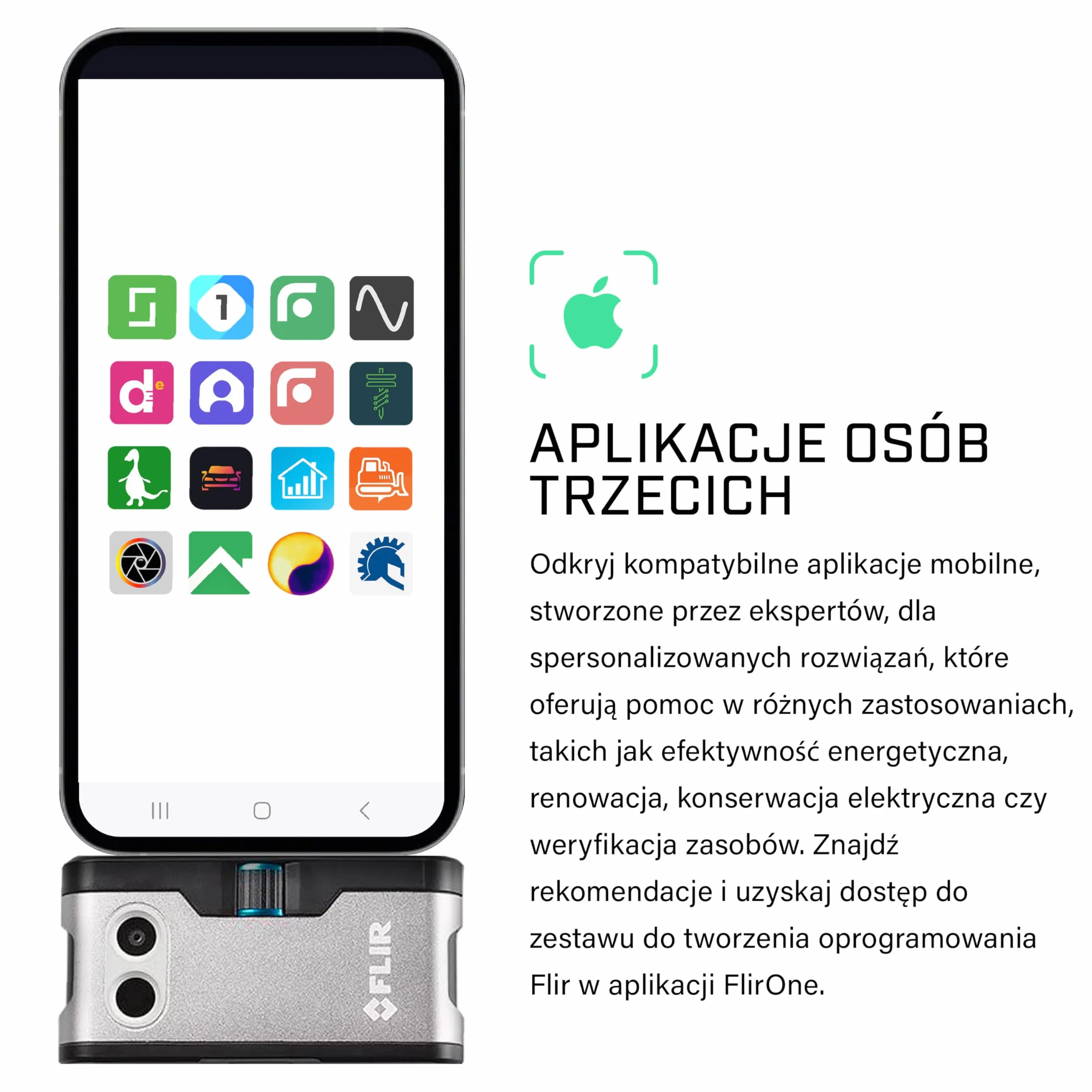 Flir One Kamera Termowizyjna Do Smartfonów iOS iPhone 15 USB-C 240x180 Superrozdzielczość