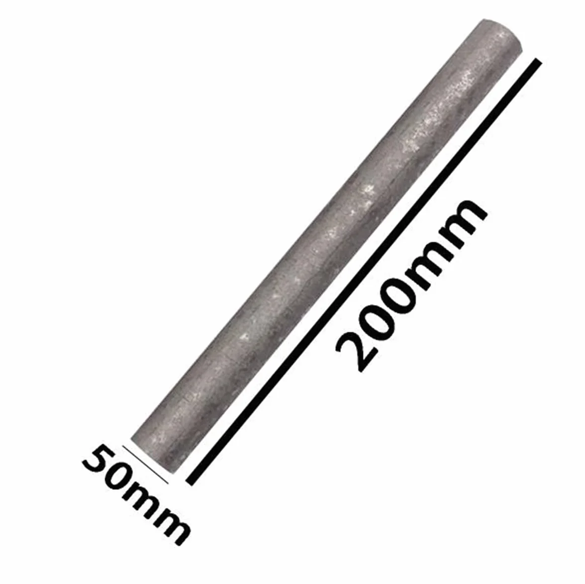 Pręt grafitowy, 99,9% elektroda cylindryczna pręt grafitowy, długość 200 mm, średnica 40 mm do 50 mm(Diameter 50mm)