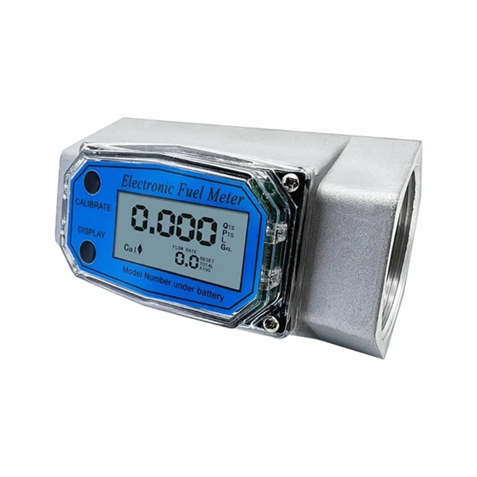 Licznik przepływu wody, Przepływomierz 1 Cal/2 Cale/2,5 Cala/3 Cale LCD Cyfrowy Przepływomierz Cieczy Elektroniczny Przepływomierz Do Wody Mocznikowej Paliwa do wody, oleju napędowego i innych płynów(