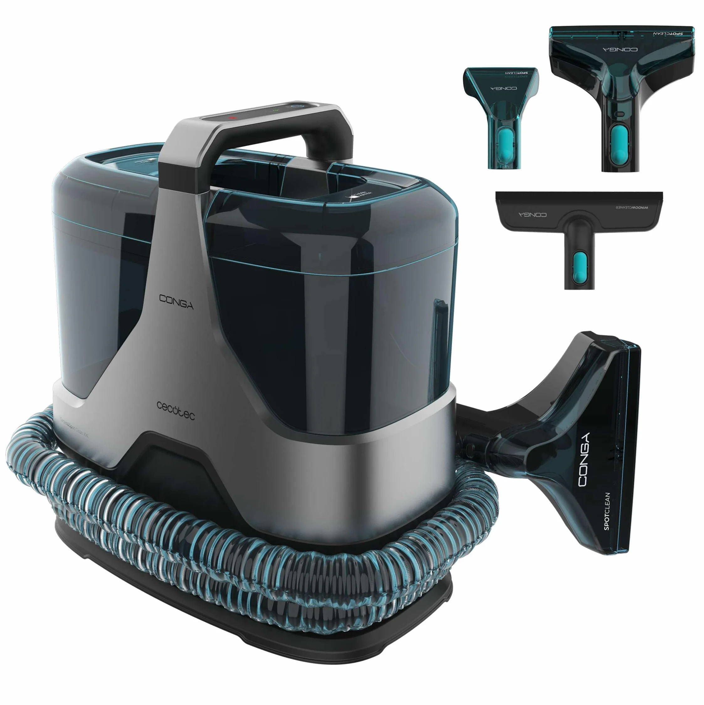 Cecotec Conga 6000 Carpet&Spot Clean XXL Advance środek do czyszczenia dywanów i odkurzaczy – Conga 6000 W, rozpyla, odkurza i czyści, siła ssąca 15 kPa, zbiornik 1300 ml, promień działania 7 m