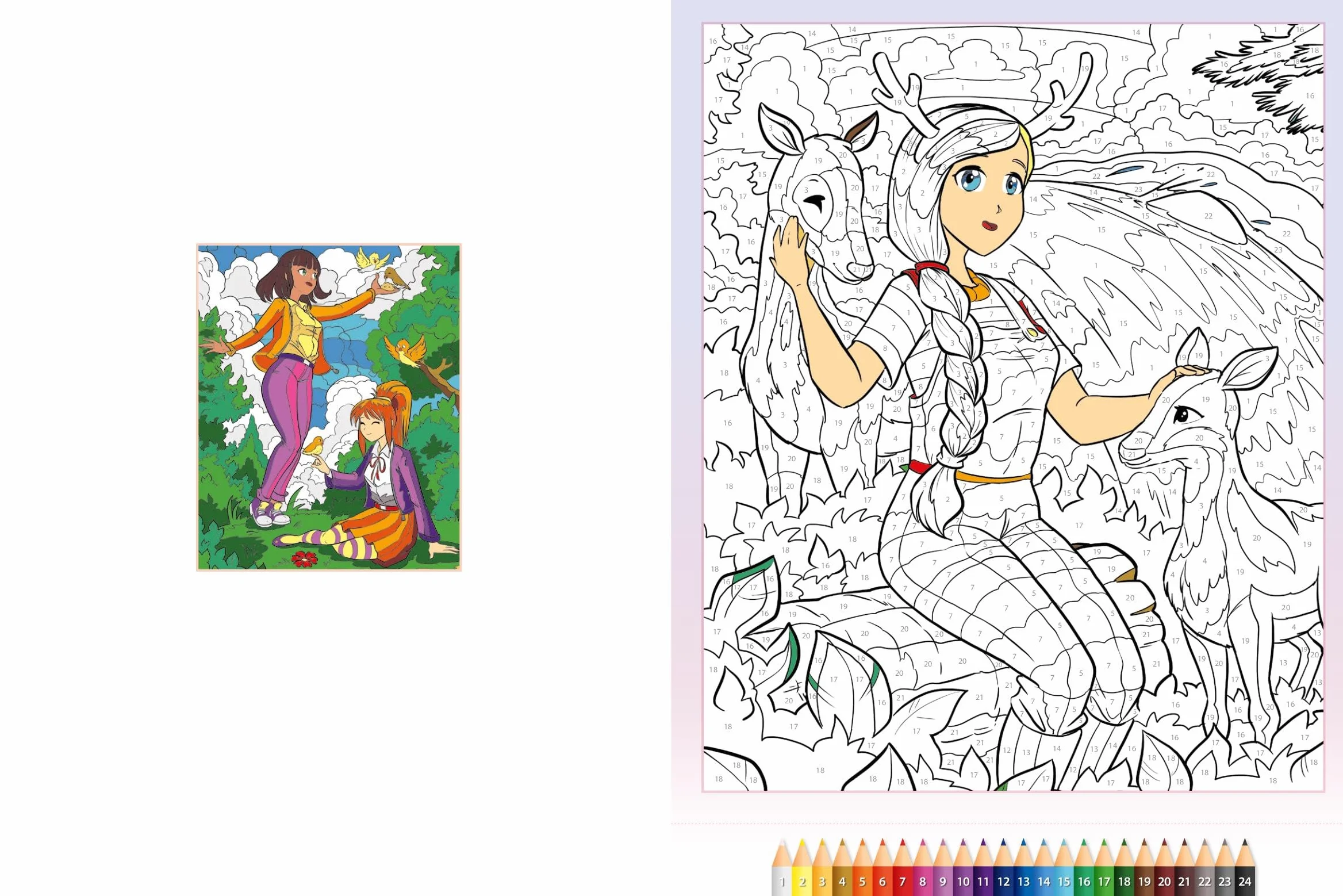 Malen nach Zahlen Manga: Über 30 Ausmalmotive, Step by Step zum fertigen Bild, für alle Manga-Fans