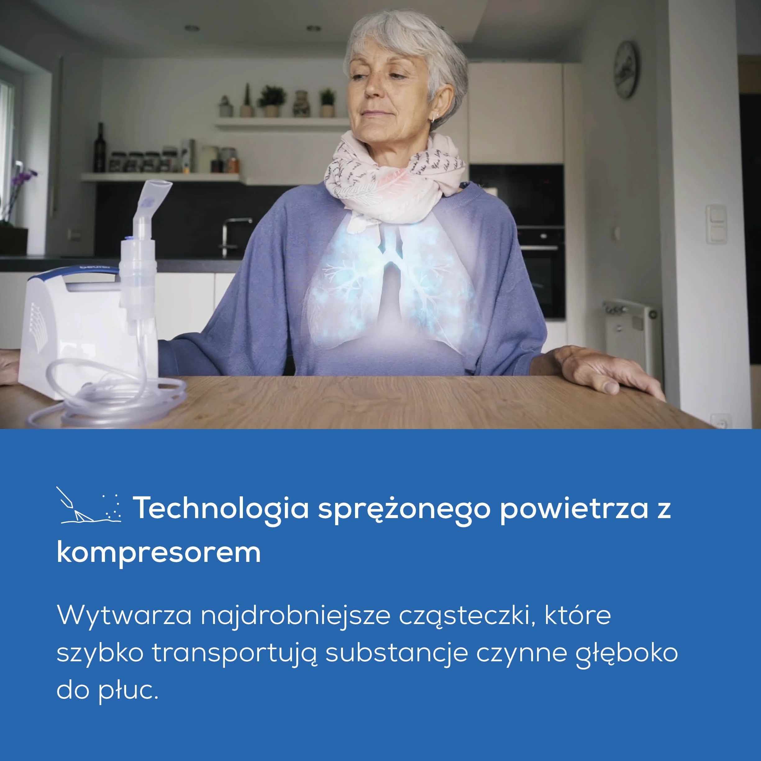 Beurer IH 26 Inhalator, Nebulizator z prysznicem do nosa, wysoka wydajność nebulizacji, inhalator do leczenia chorób dróg oddechowych takich jak astma i przeziębienie, dla dzieci i dorosłych