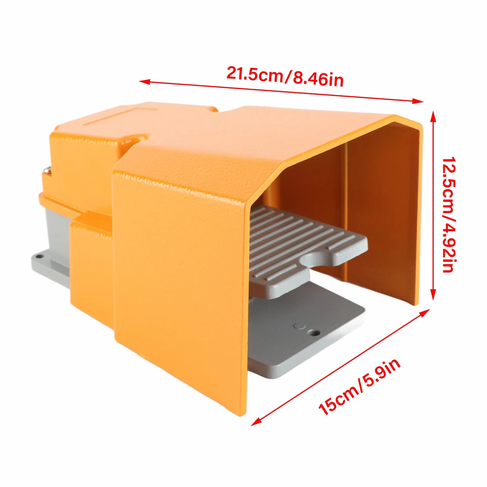 Przełącznik nożny 250 V 10A, chwilowy, odporny na olej, odporny na korozję, włącznik/wyłącznik pedału nożnego z aluminiową ochroną