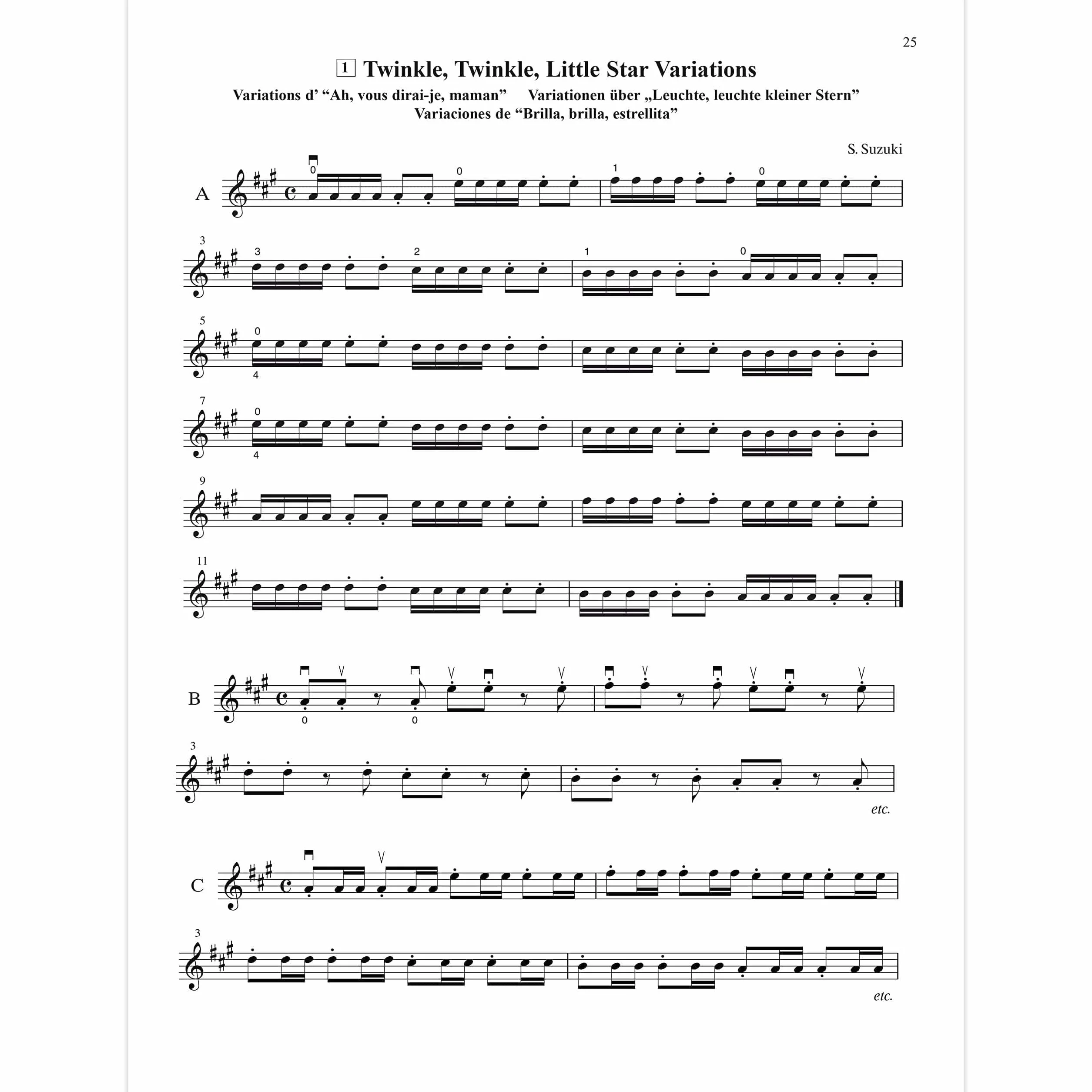 Suzuki Violin School, Vol 1: Violin Part: 01