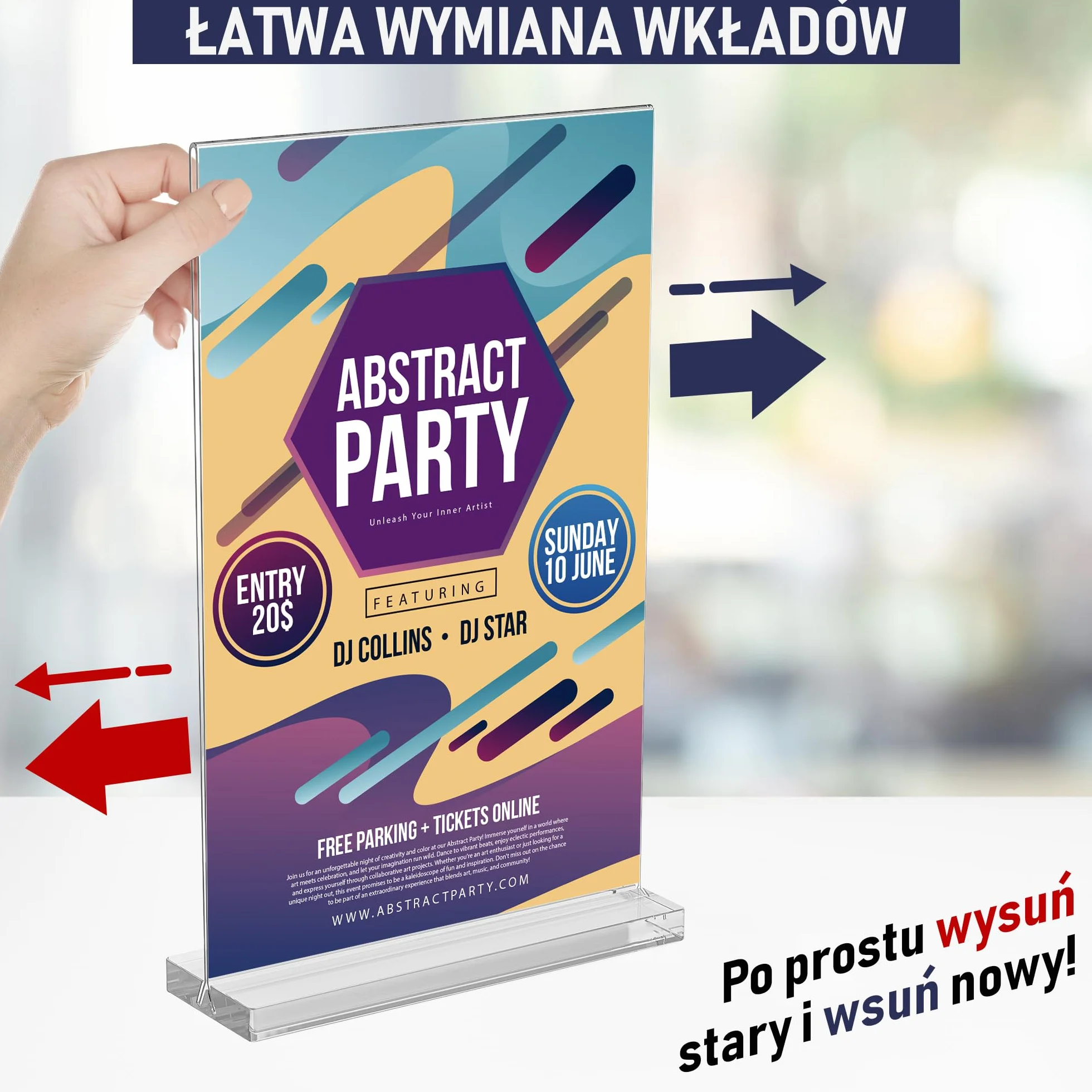 Stojak Akrylowy A5 – Zestaw 6 Szt., Elegancki I Uniwersalny, Polerowane Krawędzie, Dwustronna Ramka, Łatwa Wymiana Wkładów. Idealny Do Zdjęć, Tabliczek, Menu, Ulotek, Plakatów I Ekspozycji Na Blatach