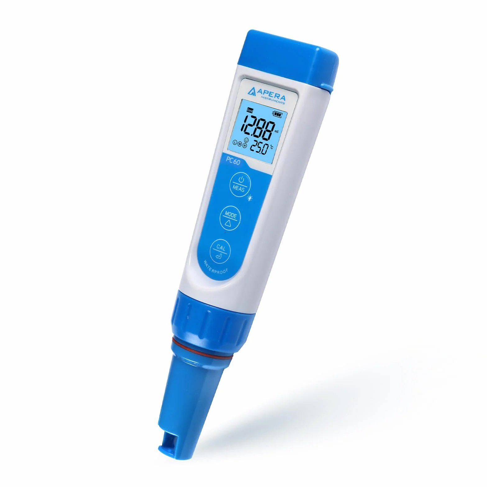Apera Instruments PC60 Premium 5 w 1 miernik wieloparametrowy (pH, przewodność/EC, TDS, zasolenie, temperatura, dokładność pH 0,01/1%, wymienna elektroda, wodoodporny)