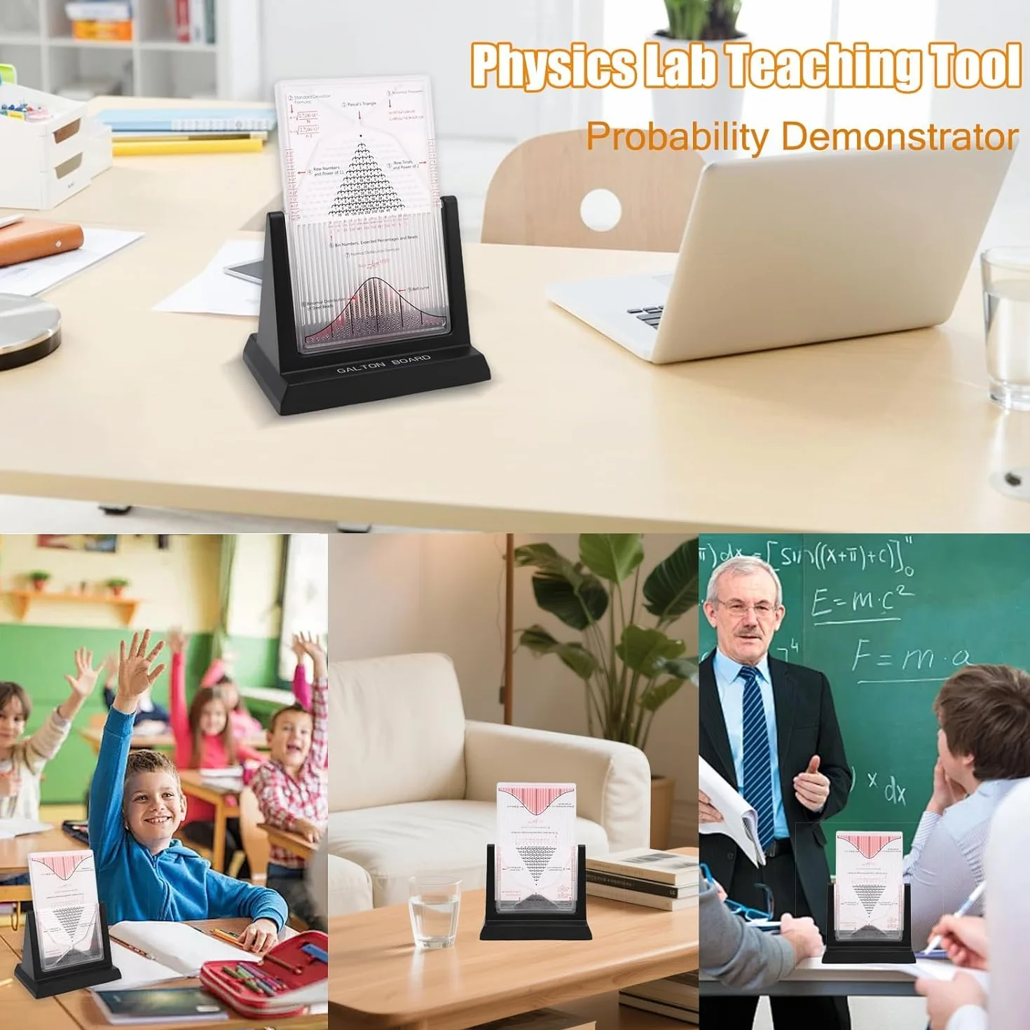 Galton Board, prawdopodobieństwo Demonstratora Efektywne prawo statystyczne Model Dalton Board Physics Lab narzędzie nauczania z 2800 metalowymi koralikami