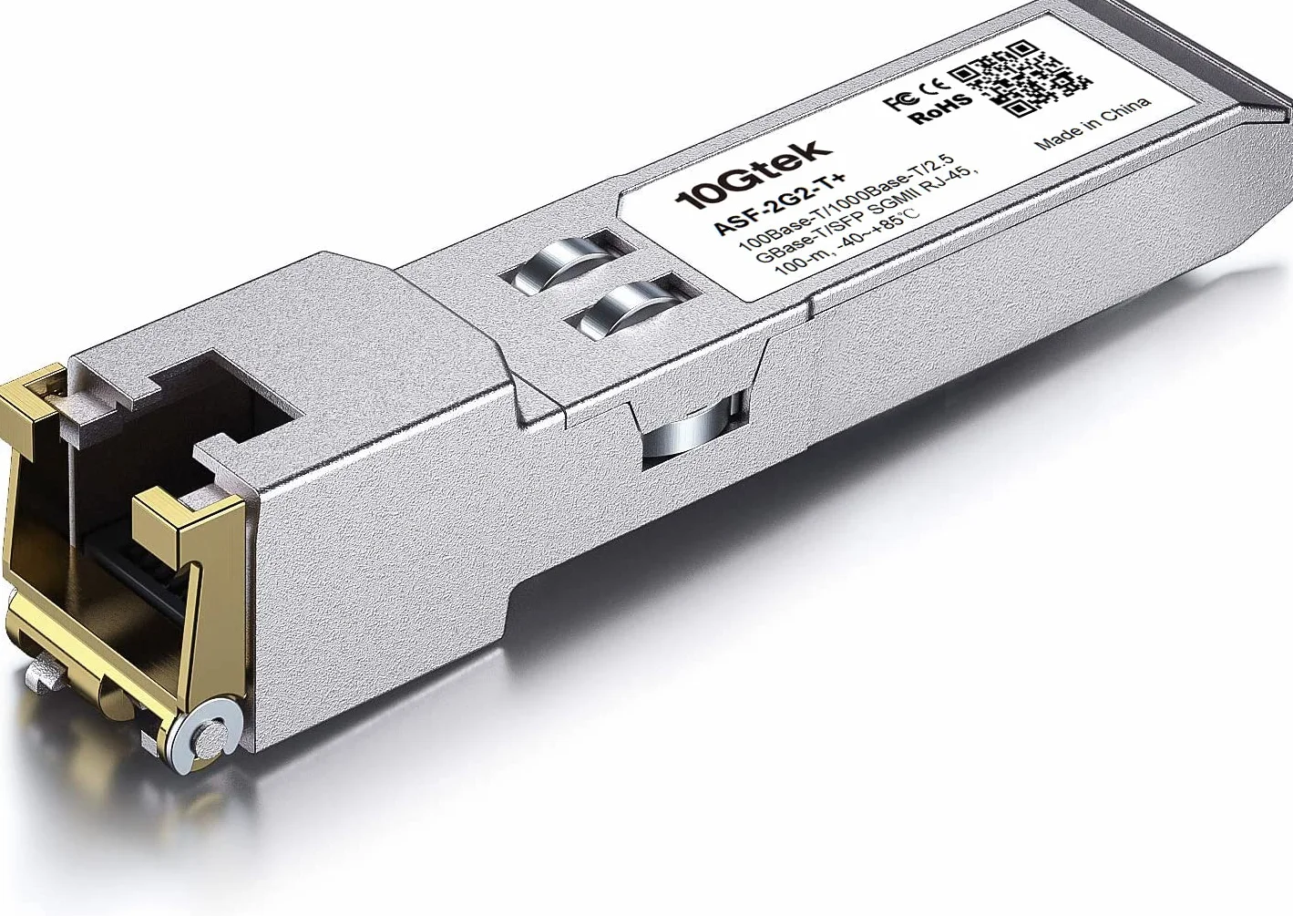 SFP Transceiver 2.5GBase-T RJ-45 Industrial Grade Compatible with Ubiquiti UniFi Fortinet Netgear TP-Link