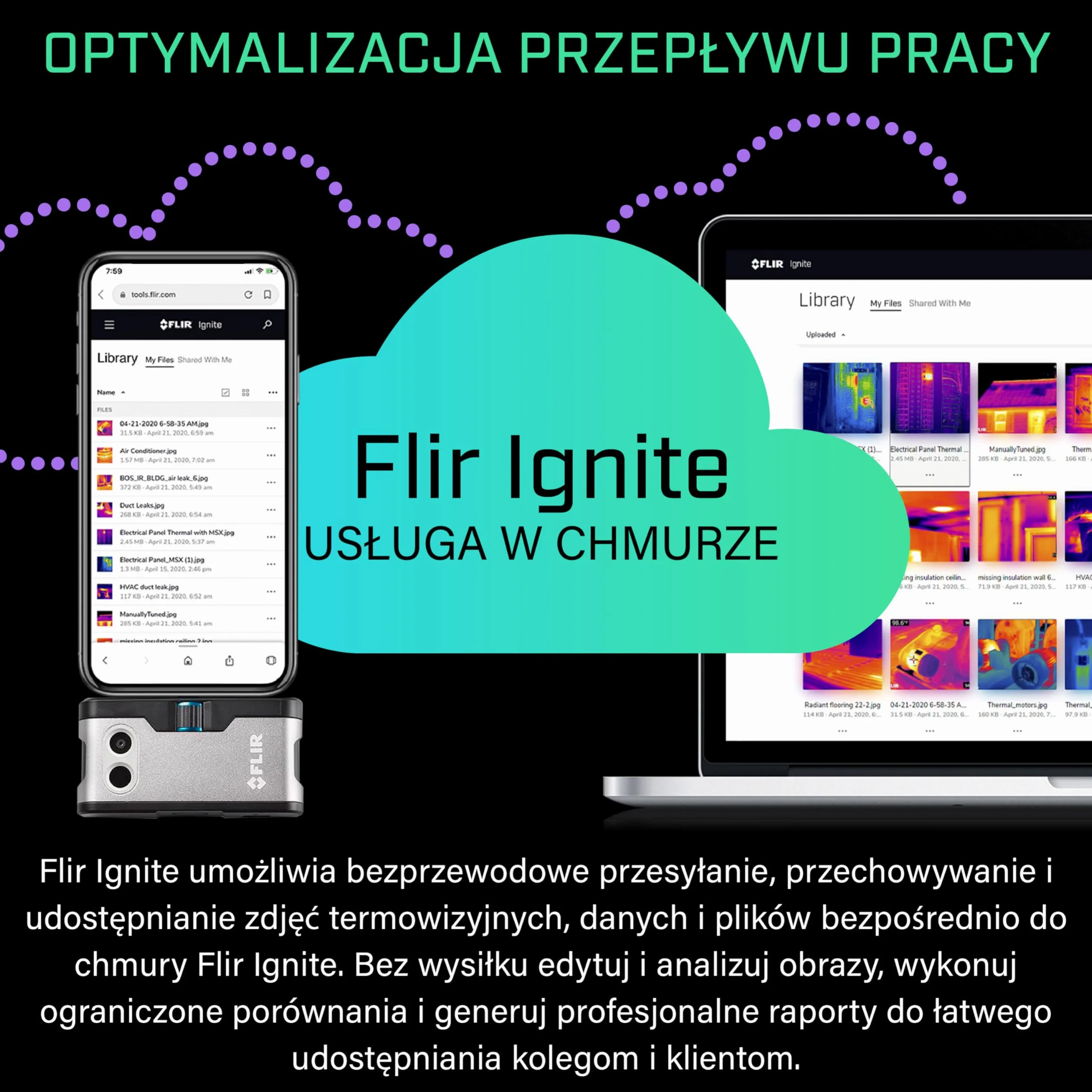 Flir One Kamera Termowizyjna Do Smartfonów iOS iPhone 15 USB-C 240x180 Superrozdzielczość