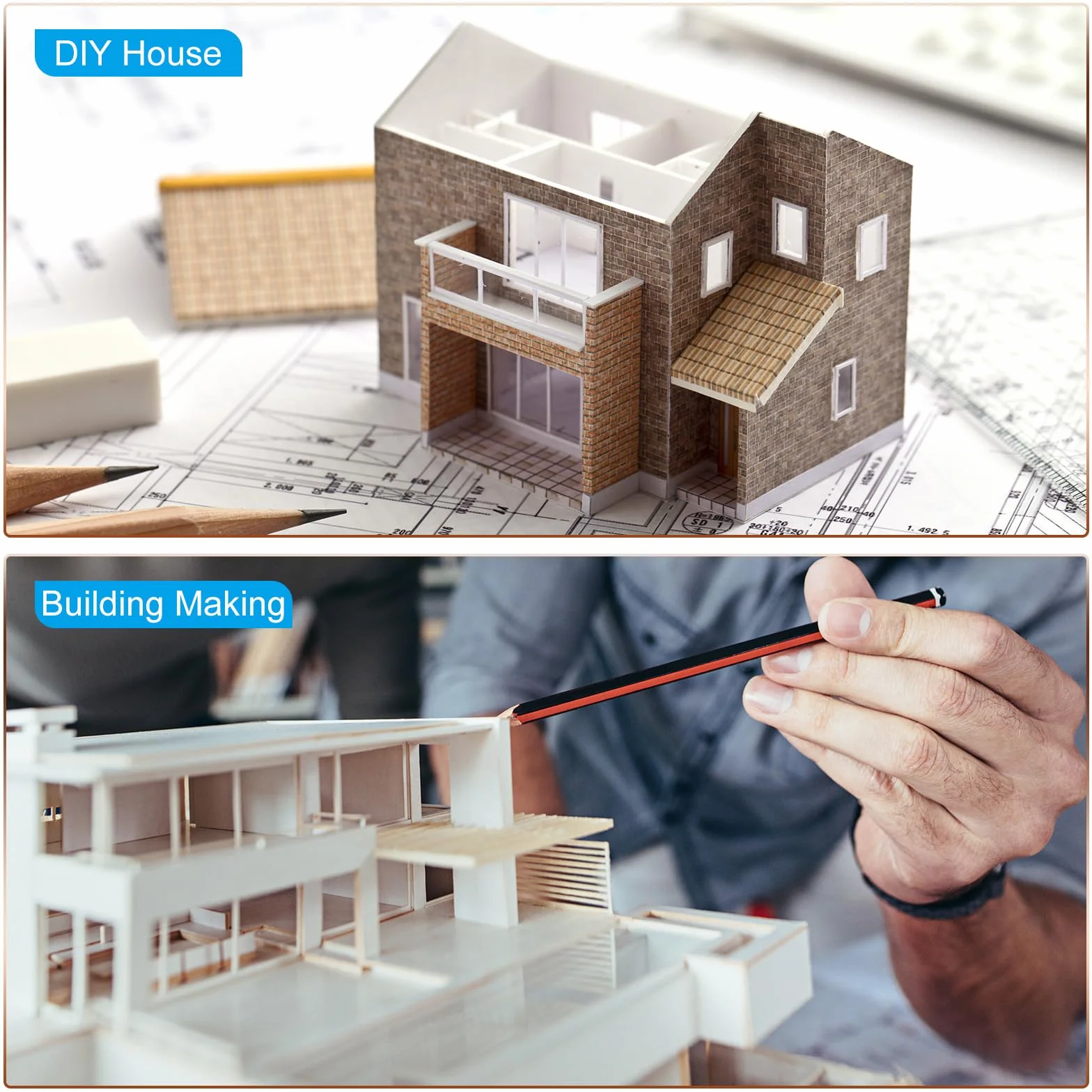 QUARKZMAN Okrągły pręt z tworzywa sztucznego ABS, średnica 5 mm x długość 500 mm, do modelarstwa DIY, model architektoniczny, stół do samodzielnego wykonania piasku, opakowanie 15 szt