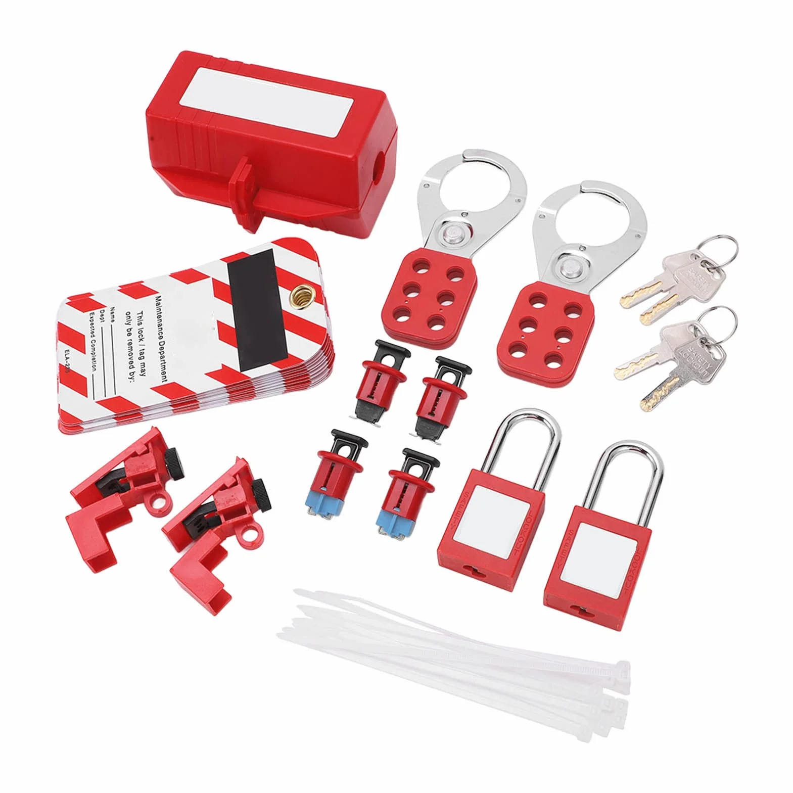 Zabezpieczenie Zasilania Elektrycznego Przerywacz Blokady Zestaw Tagout Kłódka Bezpieczeństwa Zestaw Zamków Loto do Przemysłowych Kłódek z Kluczem