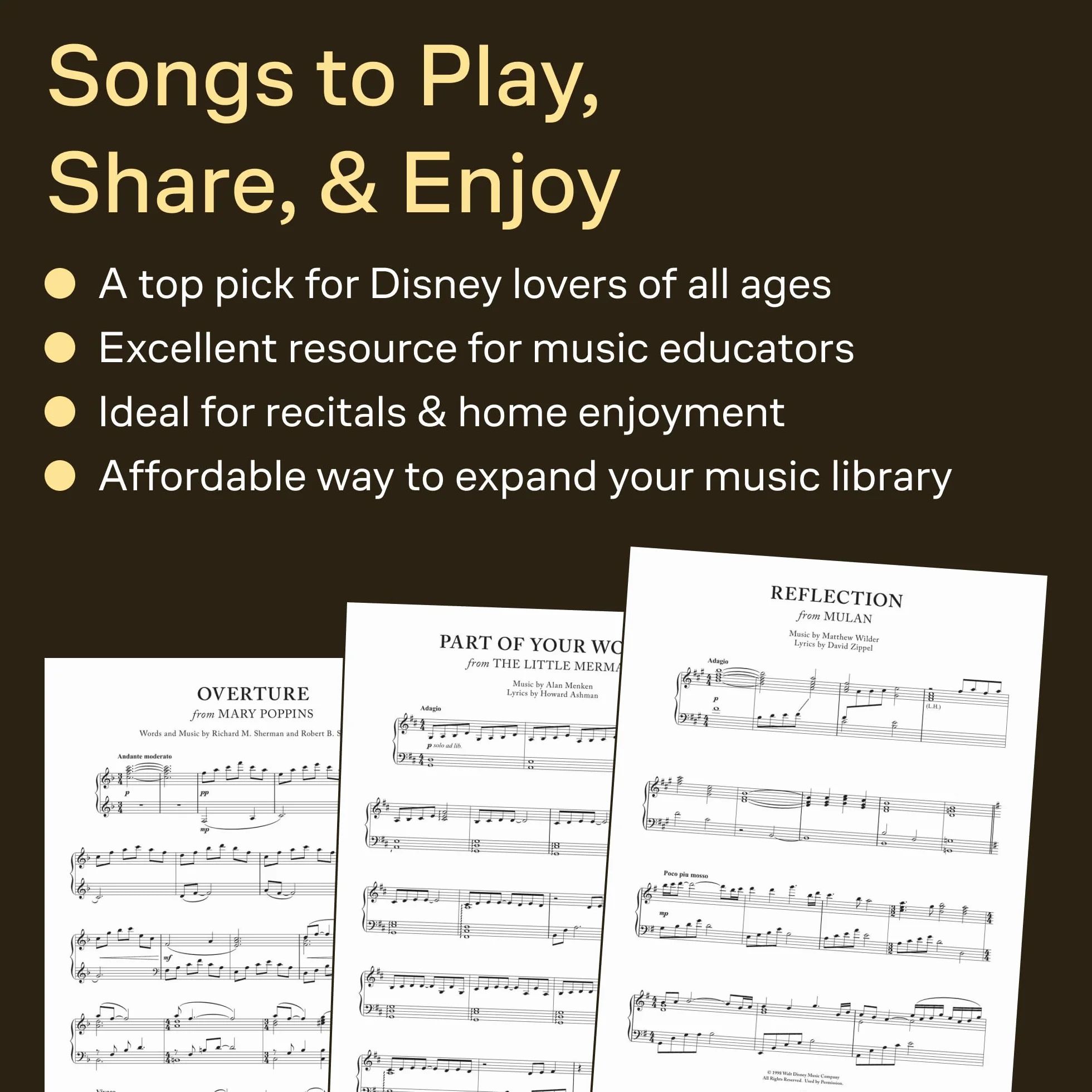 Disney Goes Classical: Piano Arrangements of 15 Disney Favorites: 15 Favorite Songs