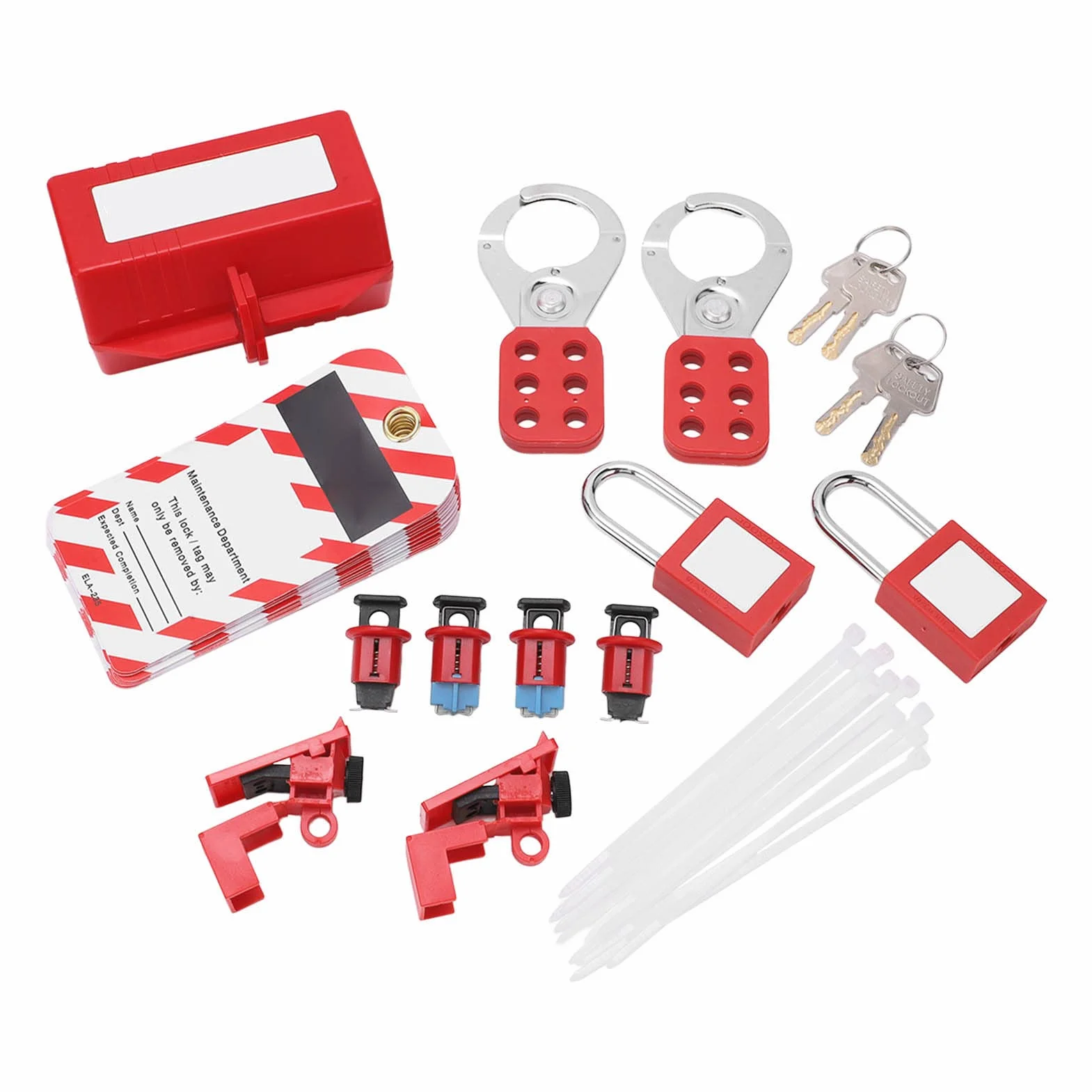 Zabezpieczenie Zasilania Elektrycznego Przerywacz Blokady Zestaw Tagout Kłódka Bezpieczeństwa Zestaw Zamków Loto do Przemysłowych Kłódek z Kluczem