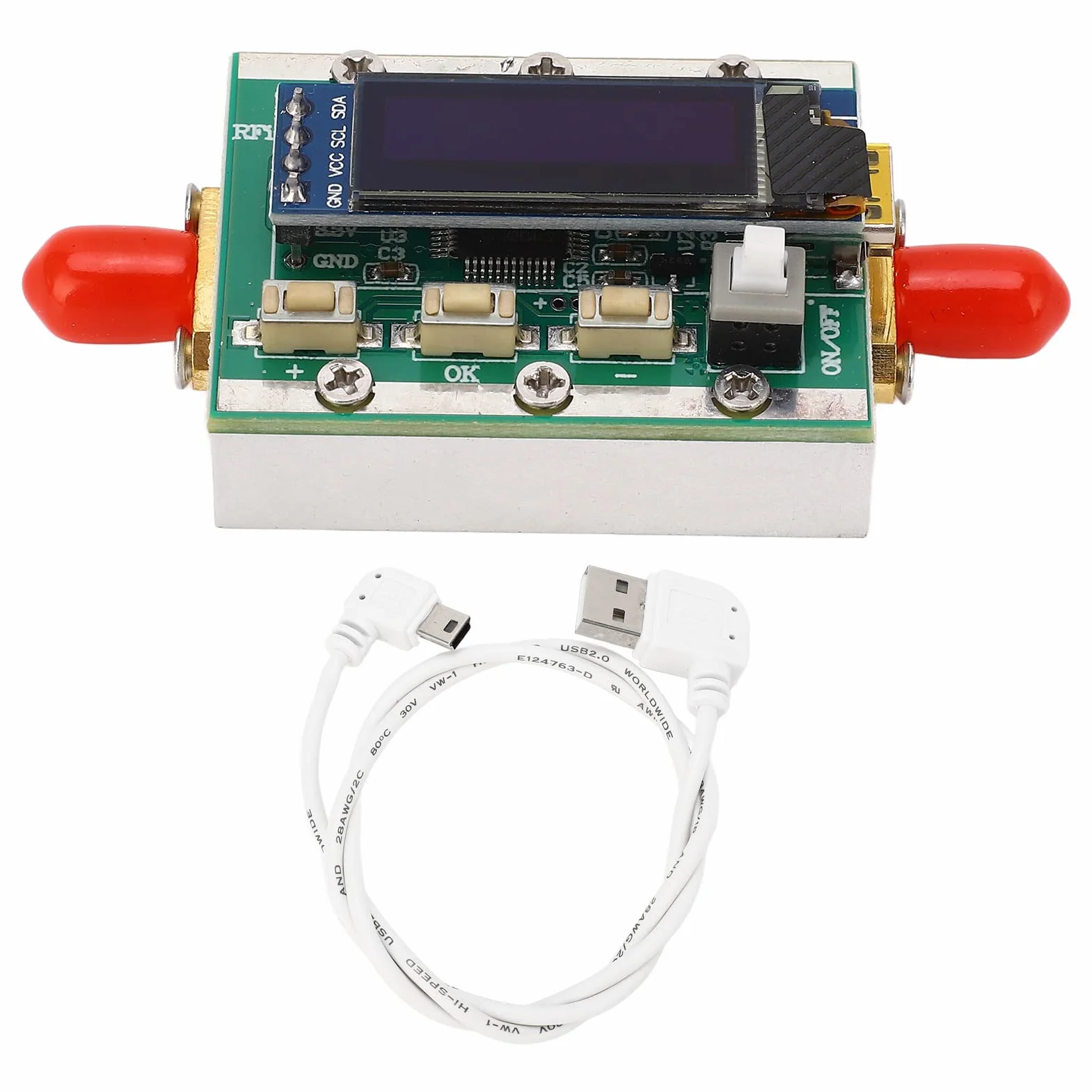 Cyfrowy moduł Tłumika RF 1-3800 MHz Tłumik RF Programowalny Tłumik RF ze Stopniem Cofania Obudowa CNC Sterowanie za pomocą Komputera PC 5 V
